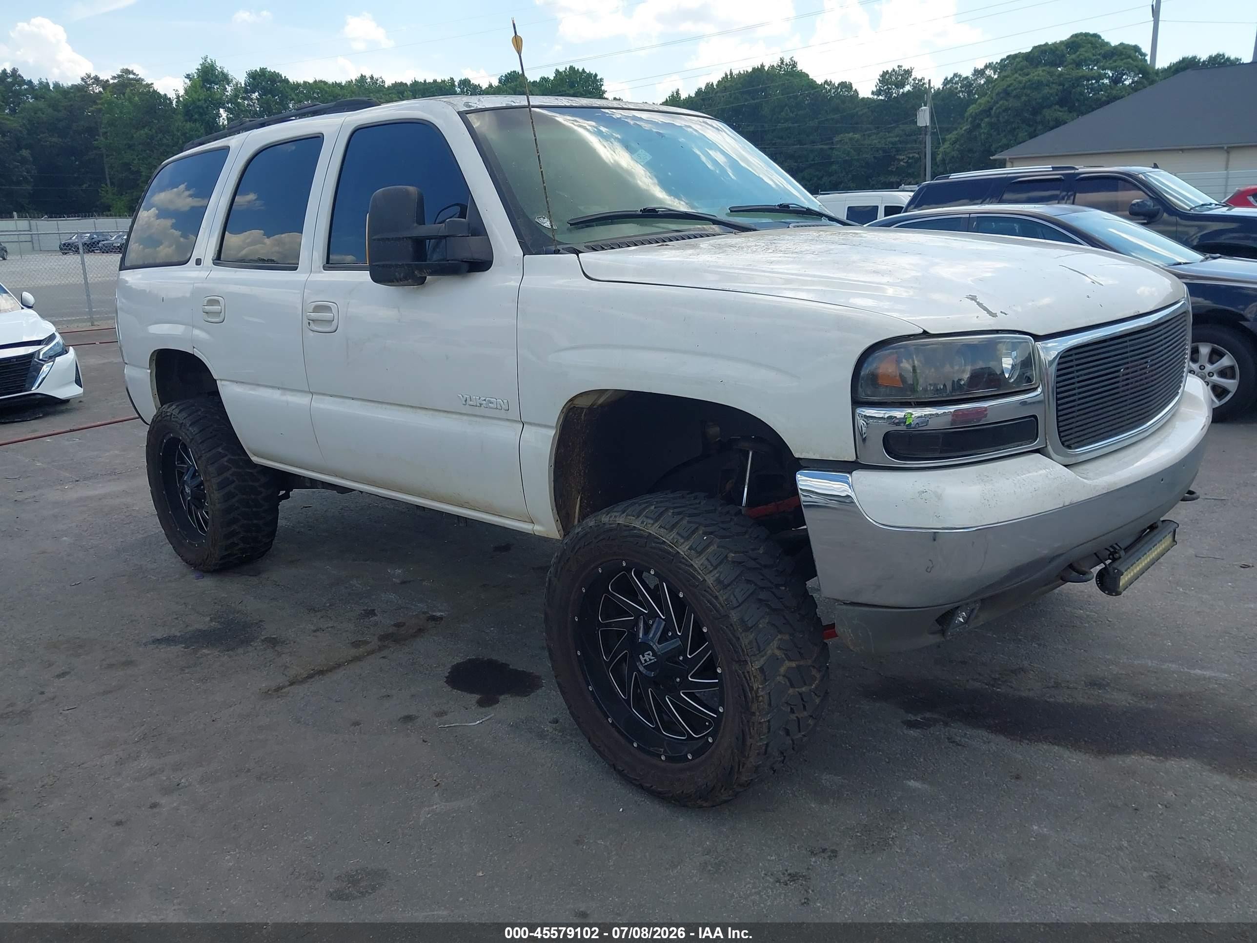 2001 Gmc Yukon Slt White vin: 1GKEC13T51R226979