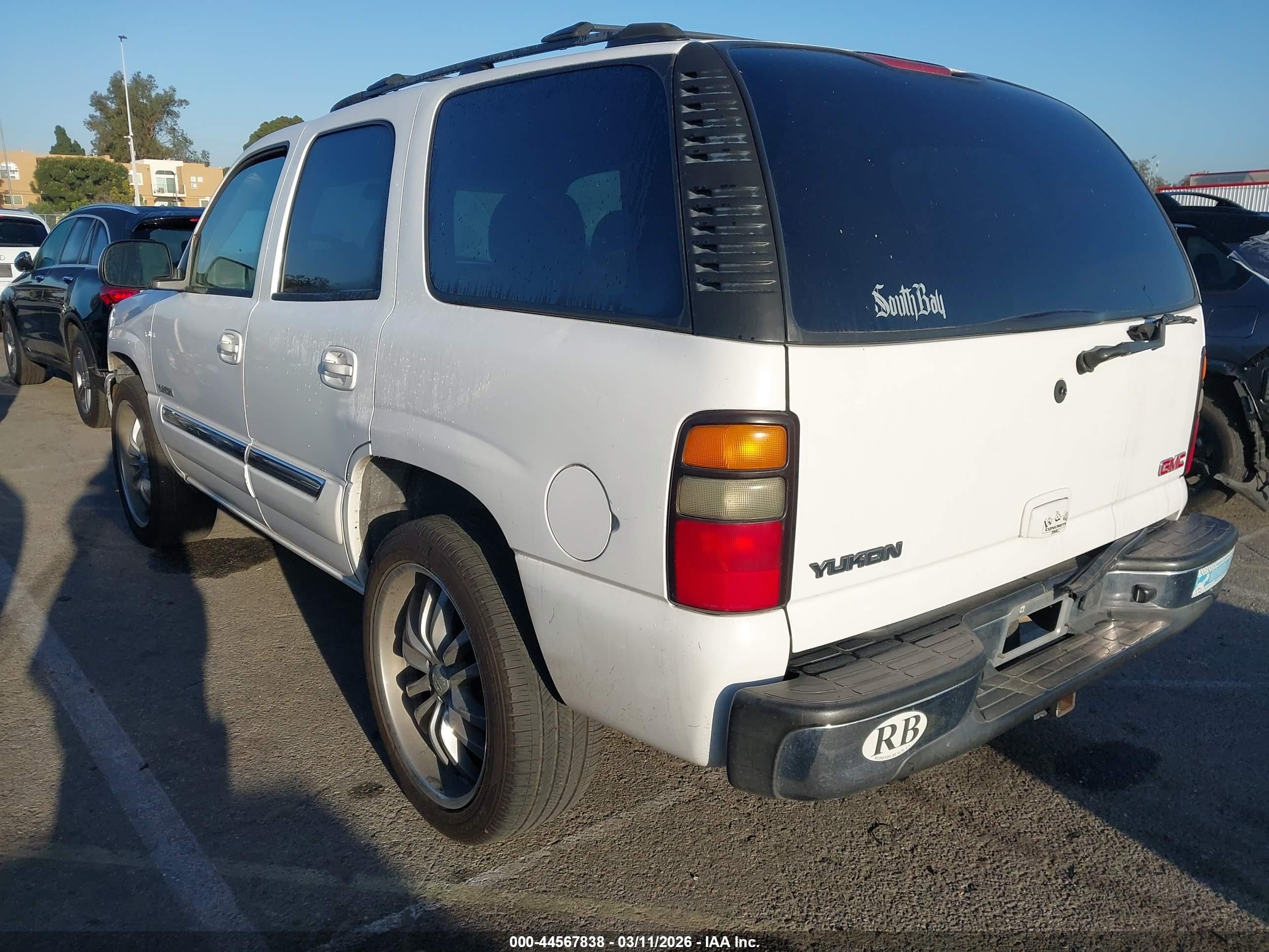 2004 Gmc Yukon Sle White vin: 1GKEC13T84R201238