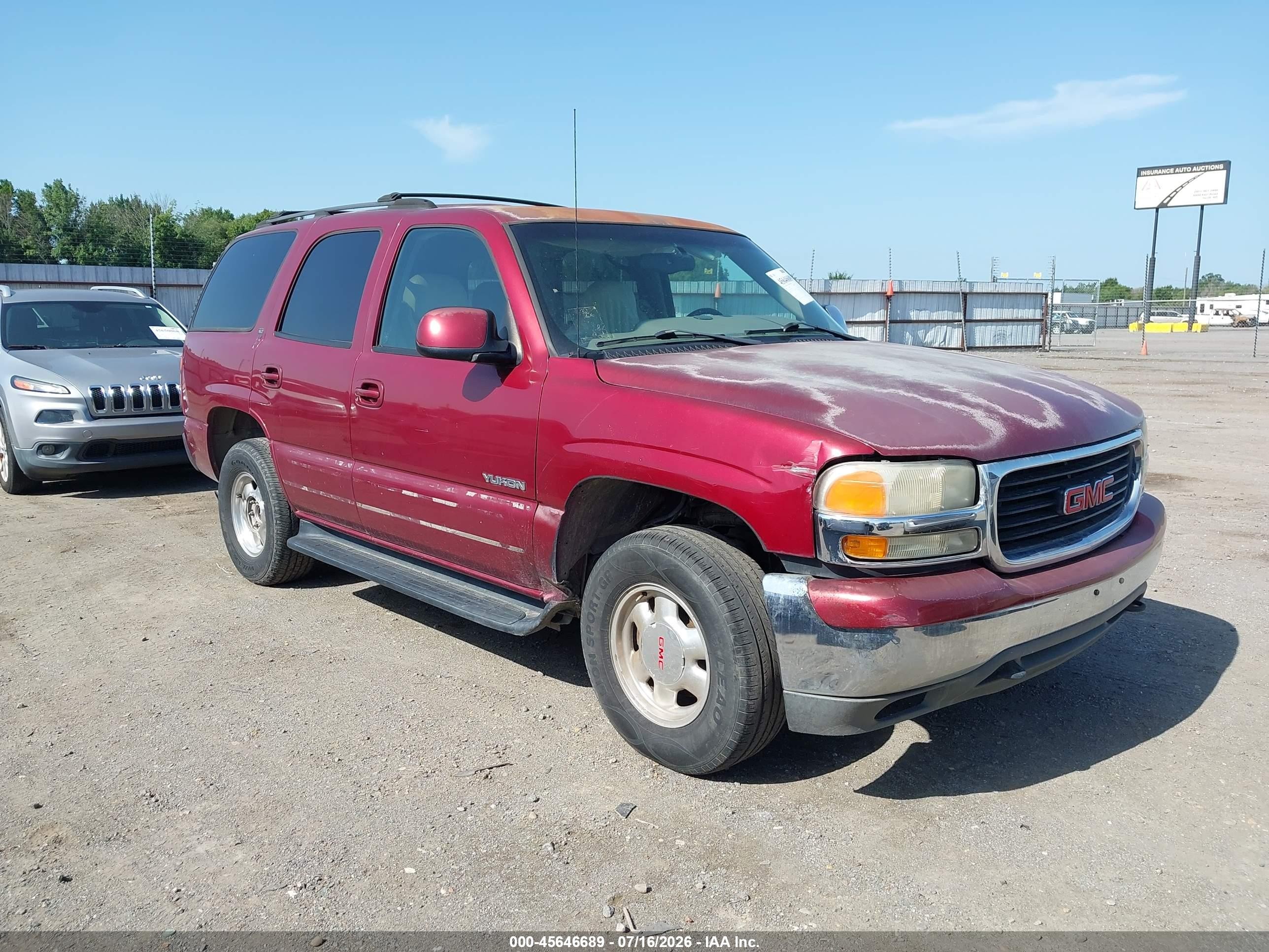 2001 Gmc Yukon Slt Burgundy vin: 1GKEC13T91J262558
