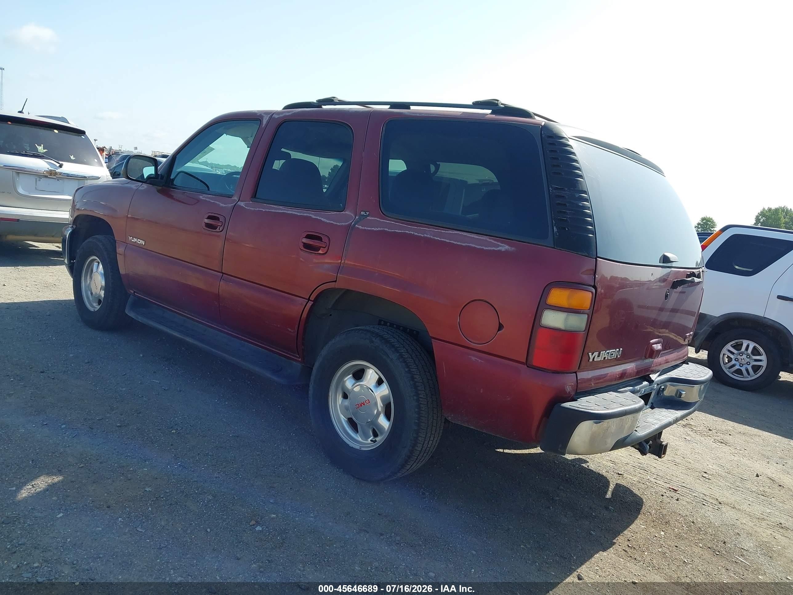 2001 Gmc Yukon Slt Burgundy vin: 1GKEC13T91J262558