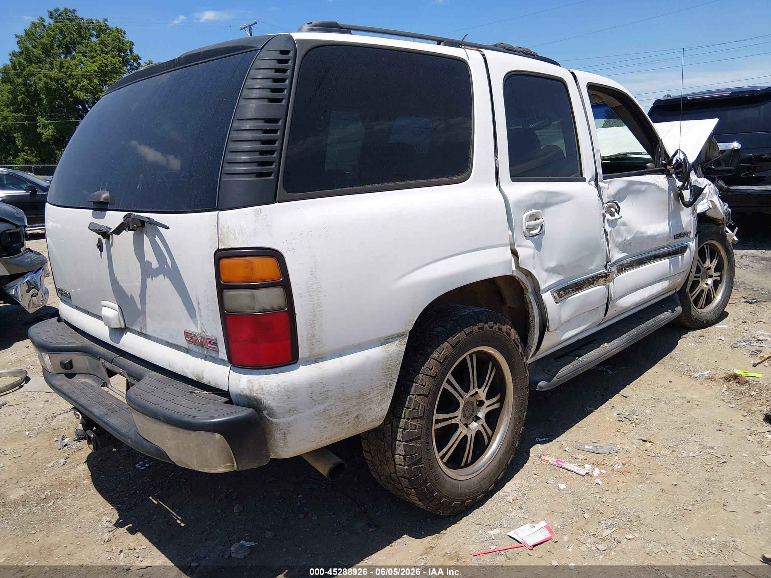 2005 Gmc Yukon Slt White vin: 1GKEC13T95J236015