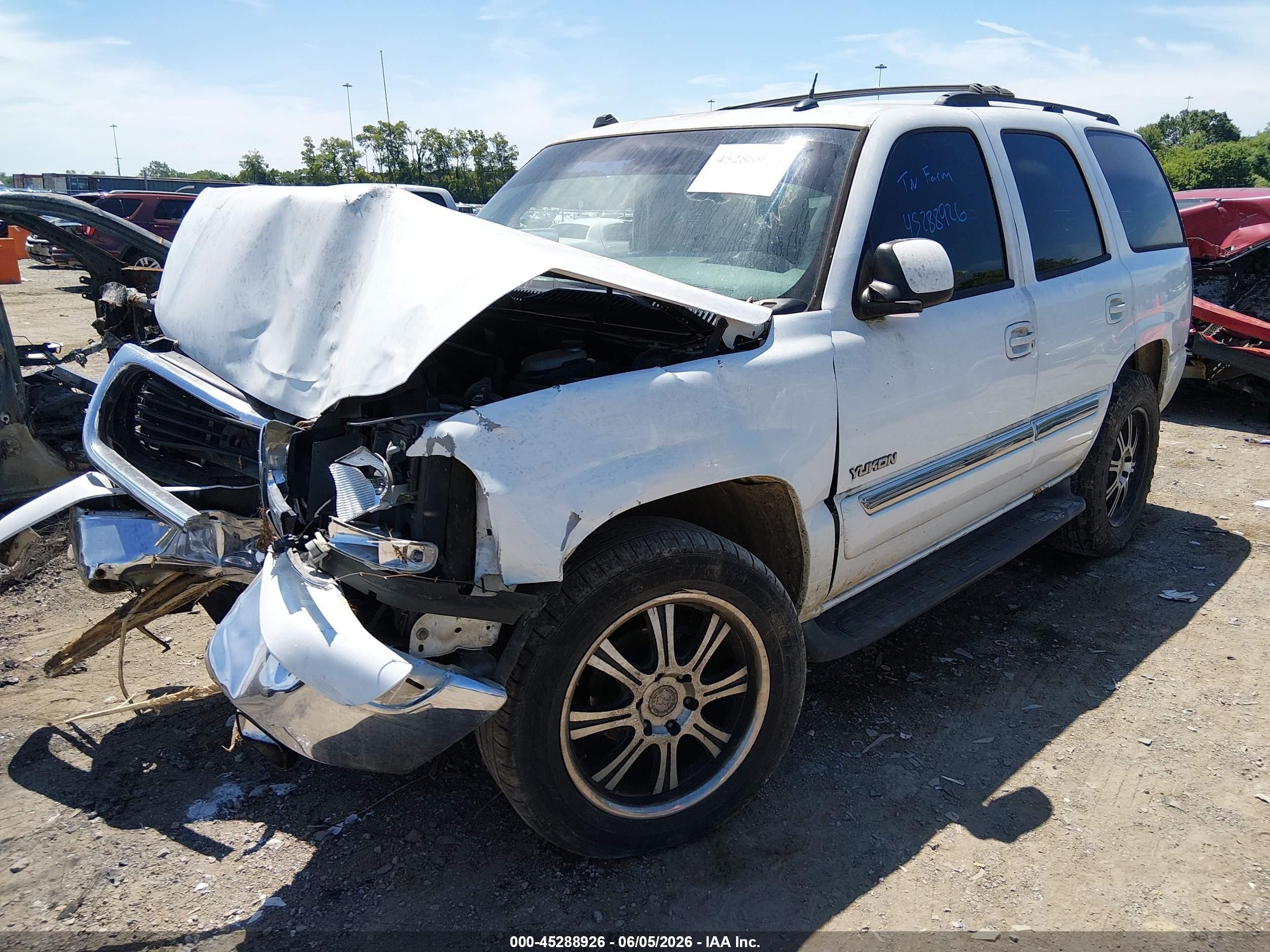 2005 Gmc Yukon Slt White vin: 1GKEC13T95J236015