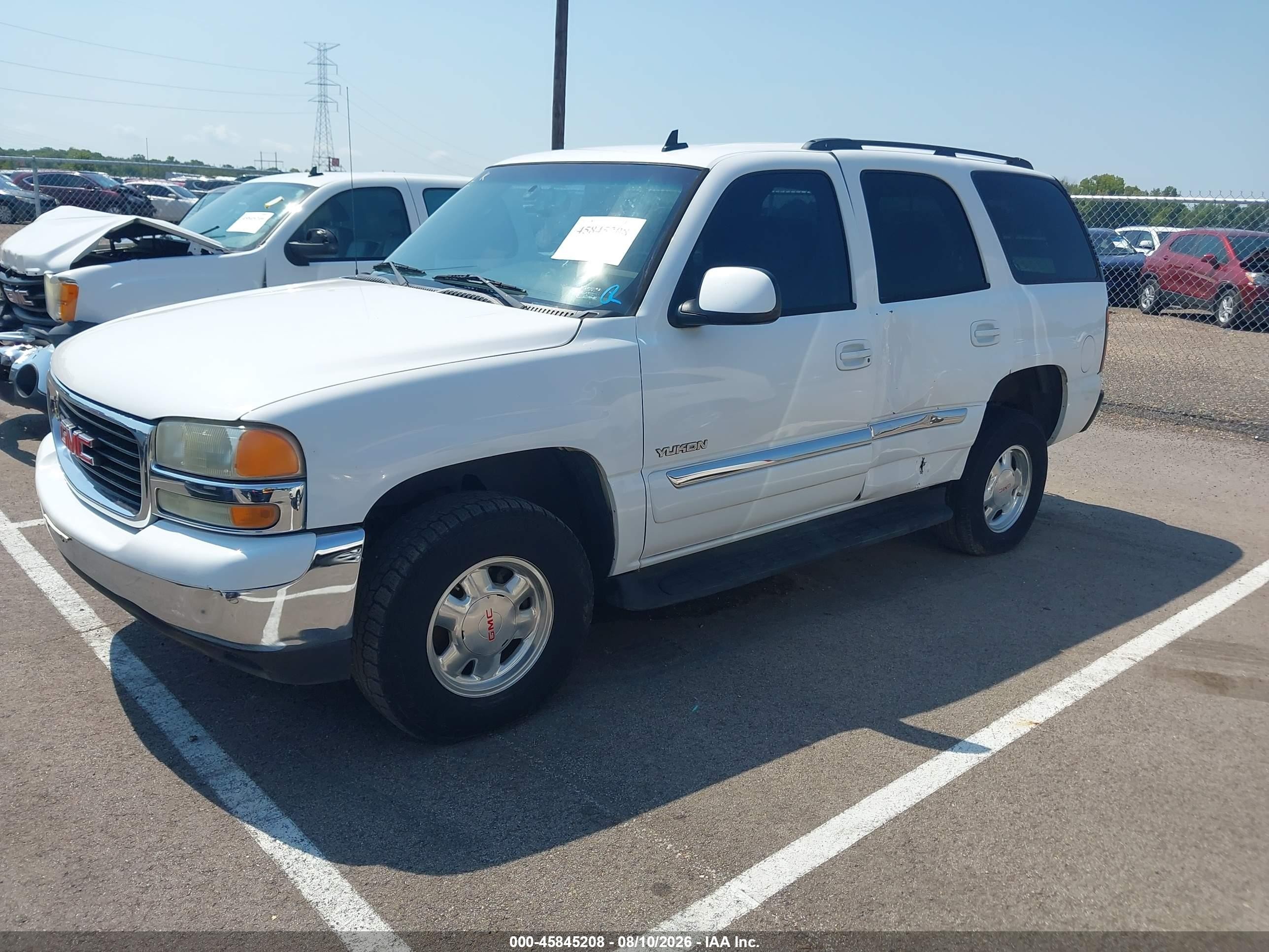 2006 Gmc Yukon Sl White vin: 1GKEC13V16R138732