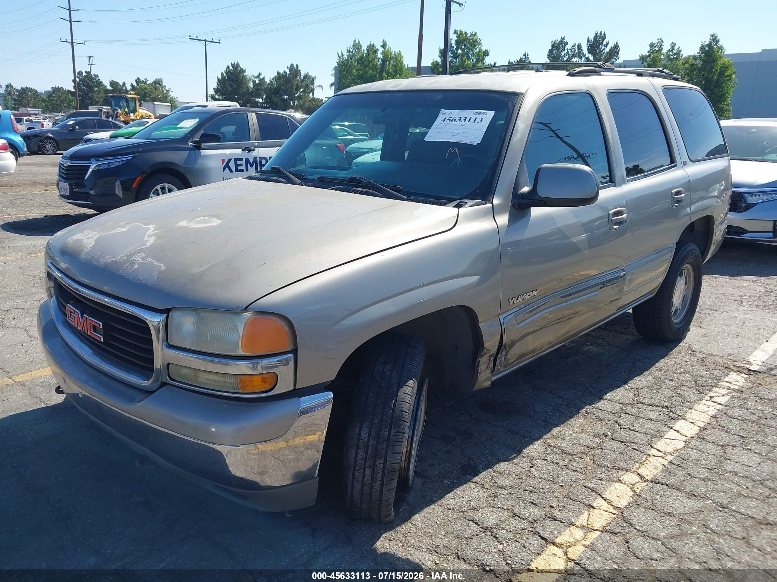 2002 Gmc Yukon Sle Beige vin: 1GKEC13V32R128679