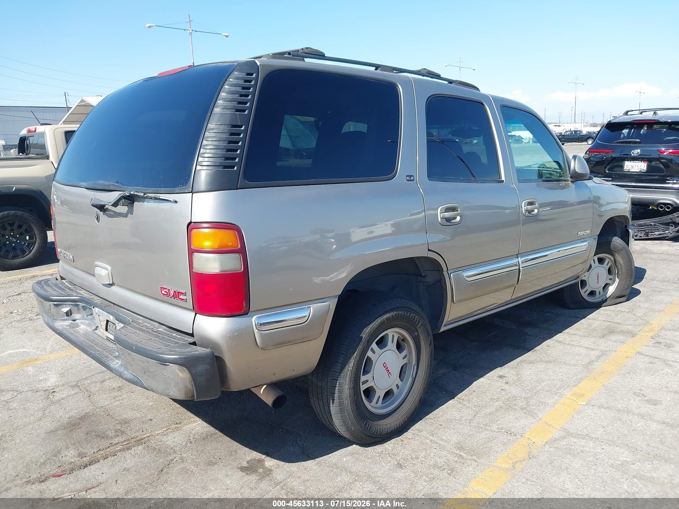 2002 Gmc Yukon Sle Beige vin: 1GKEC13V32R128679