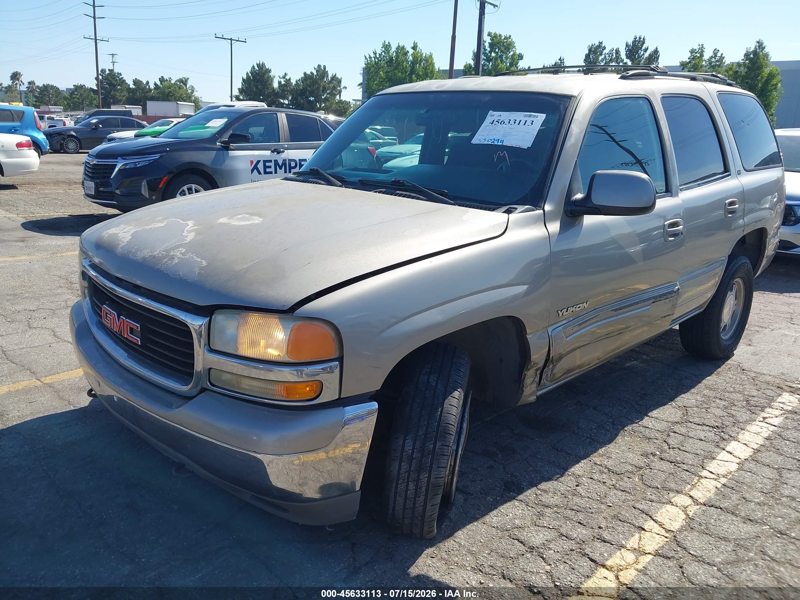 2002 Gmc Yukon Sle Beige vin: 1GKEC13V32R128679