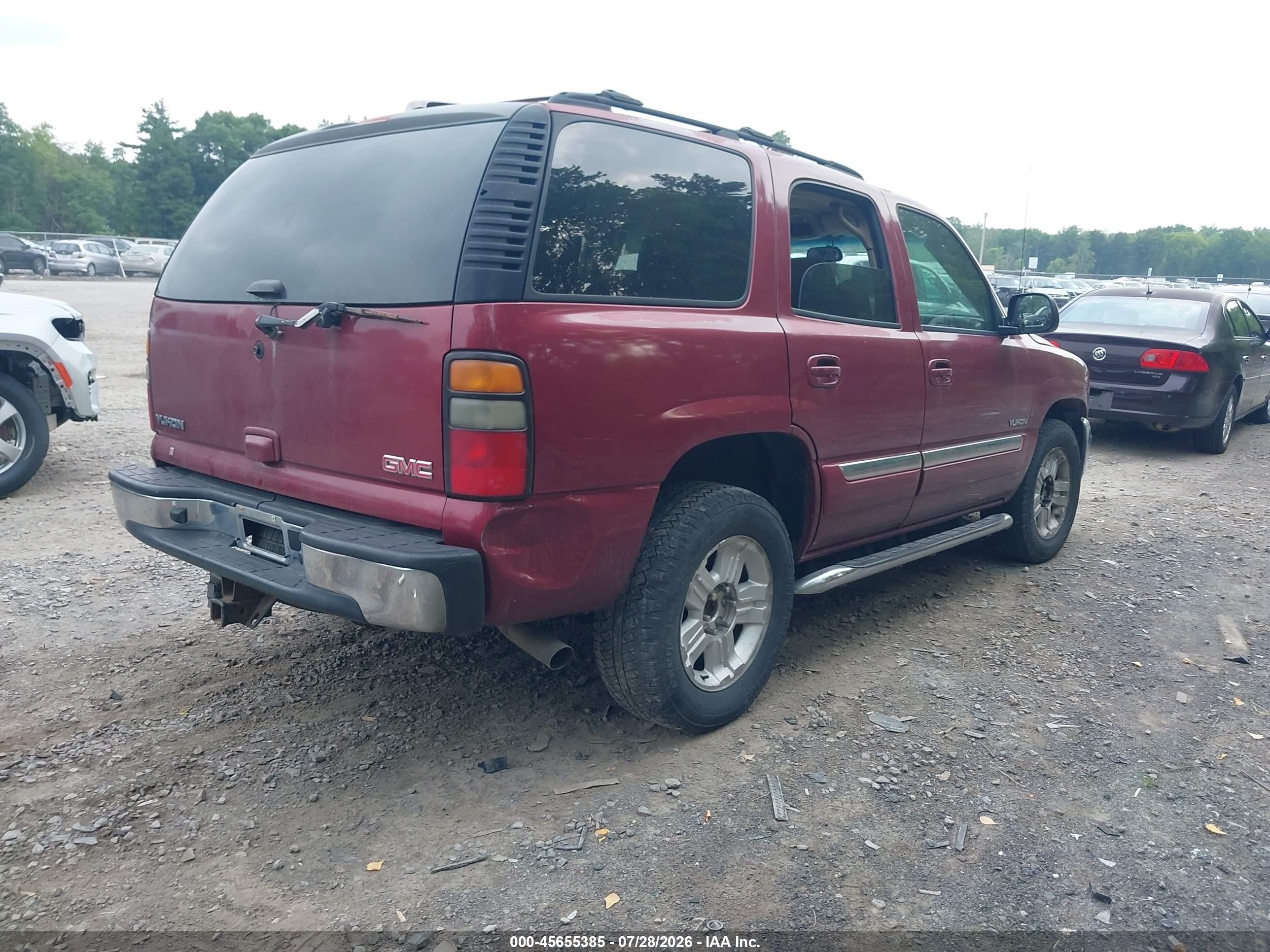 2006 Gmc Yukon Sle Maroon vin: 1GKEC13V46J115850