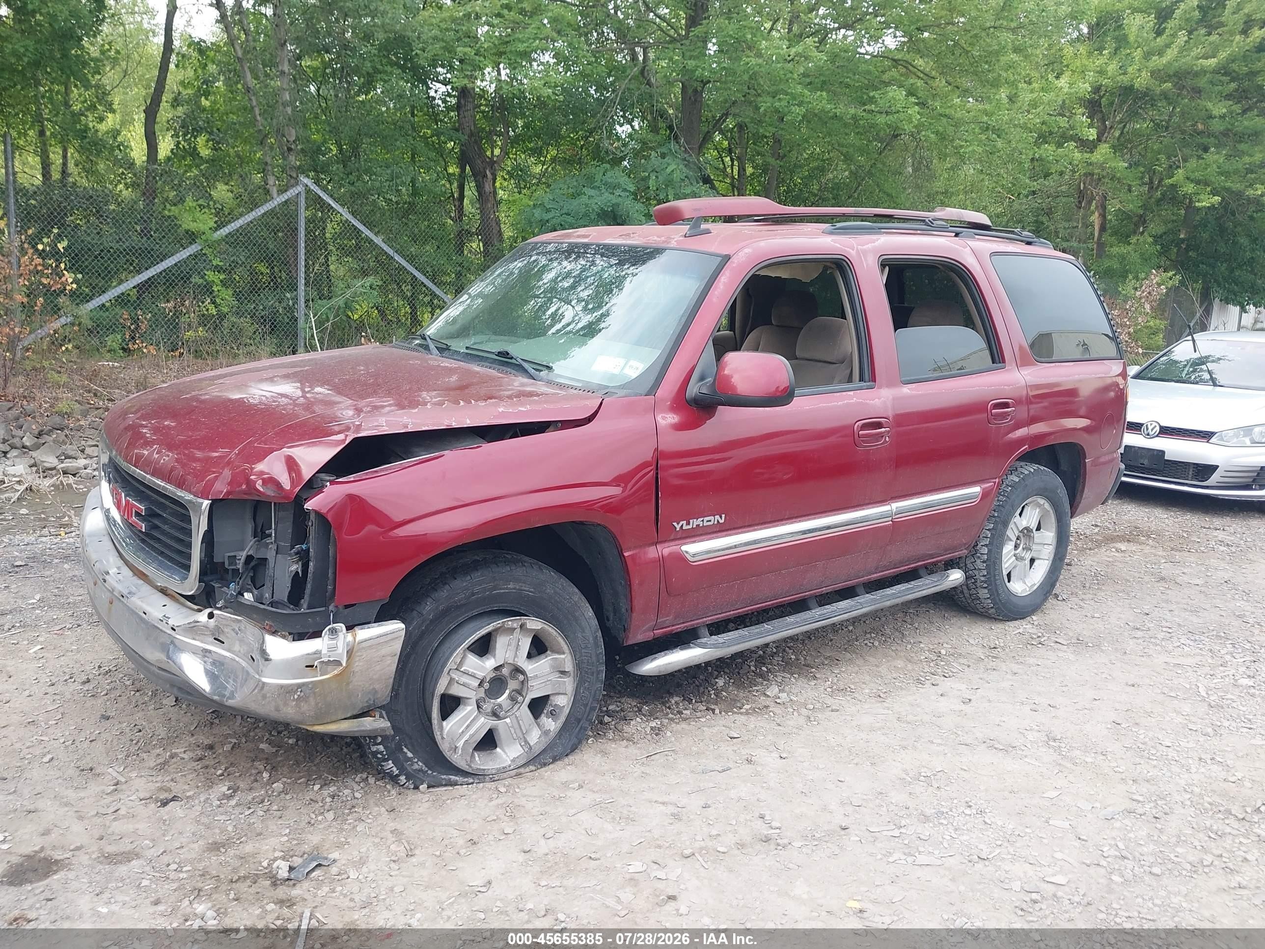 2006 Gmc Yukon Sle Maroon vin: 1GKEC13V46J115850
