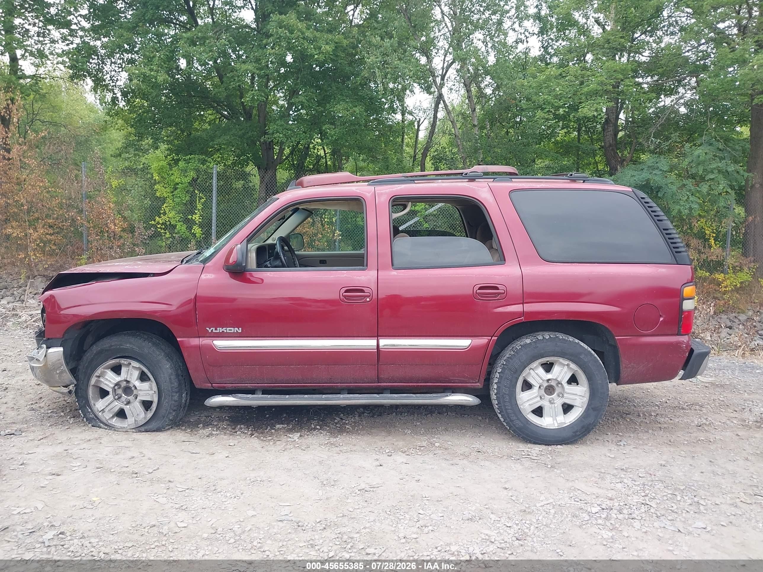 2006 Gmc Yukon Sle Maroon vin: 1GKEC13V46J115850