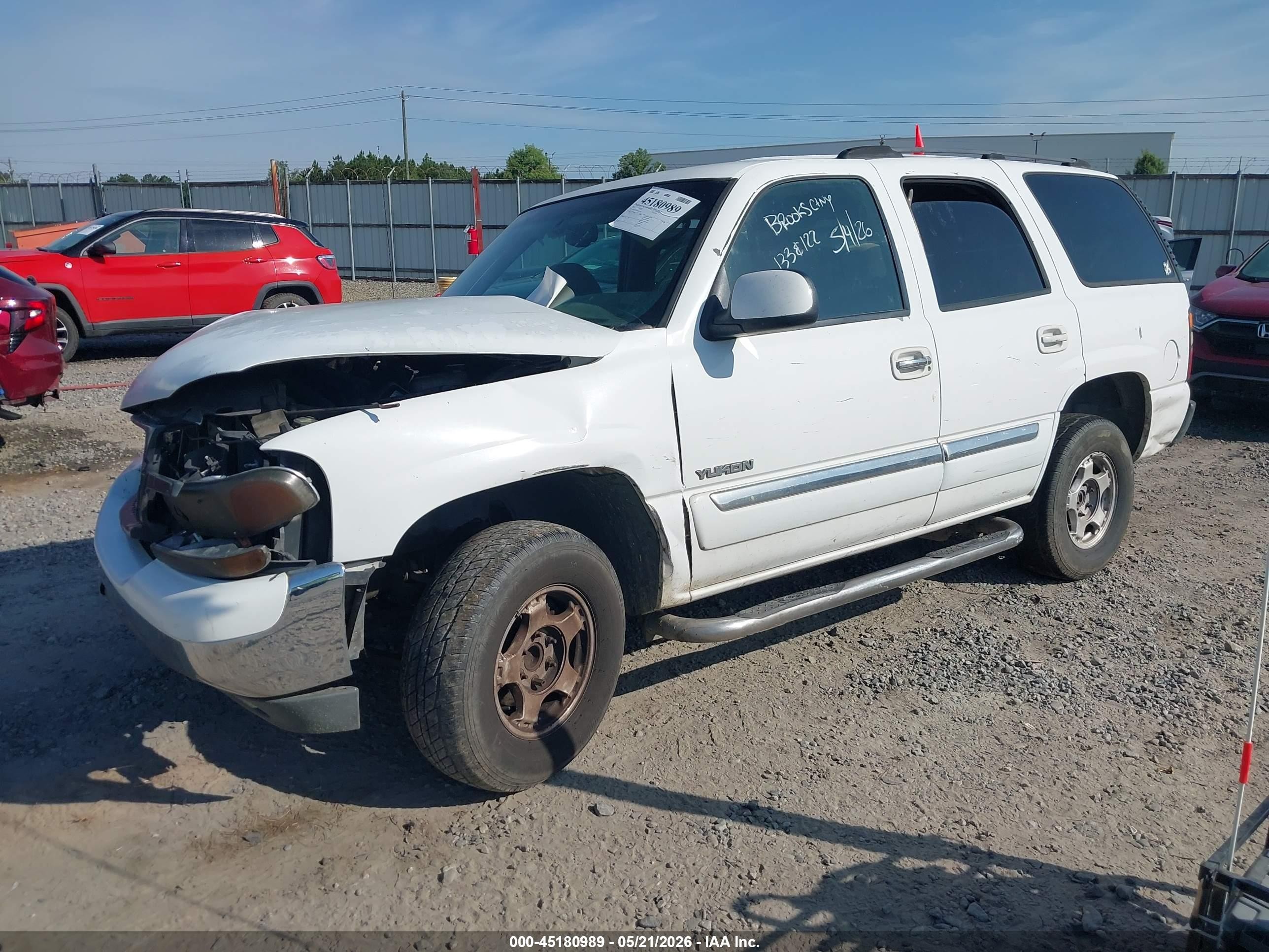 2004 Gmc Yukon Sle White vin: 1GKEC13V54R195352