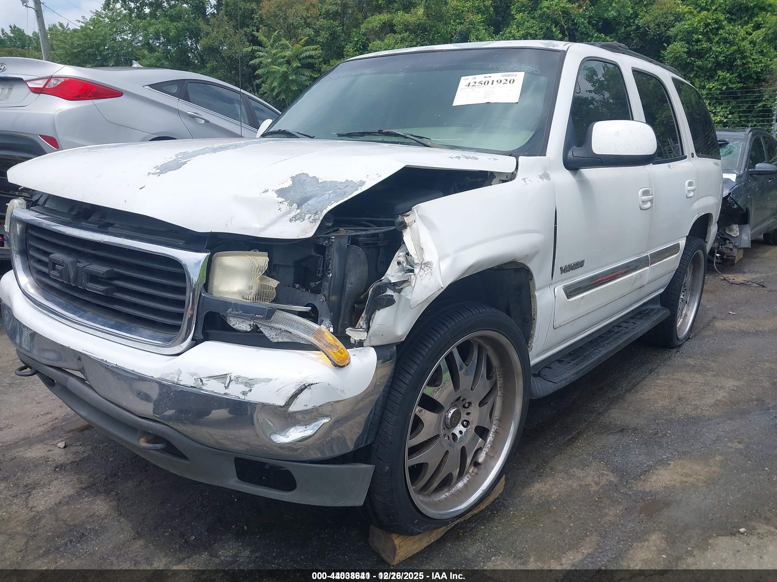 2002 Gmc Yukon Slt White vin: 1GKEC13Z32J288773