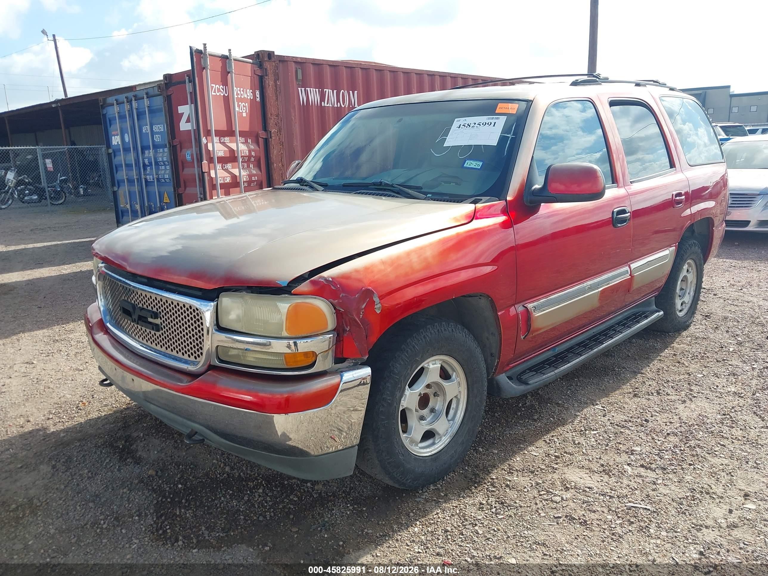 2002 Gmc Yukon Sle Red vin: 1GKEC13Z72J245814