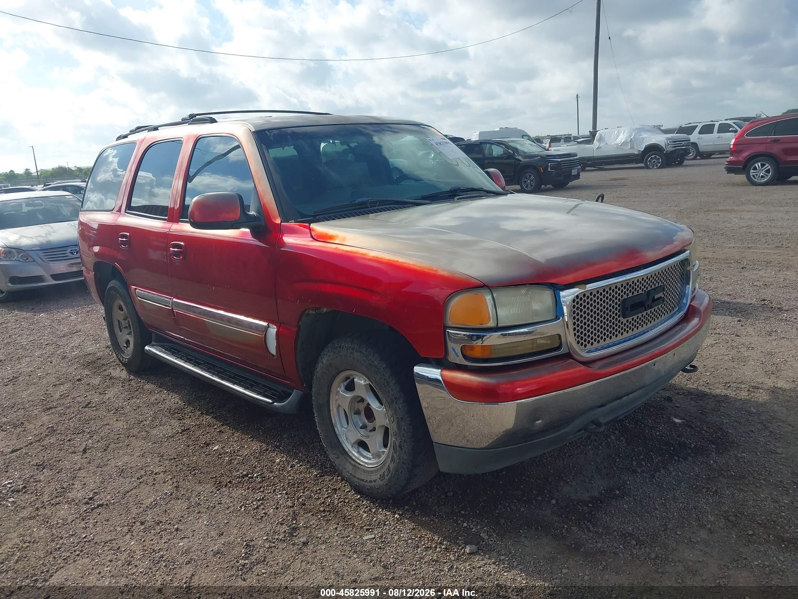 2002 Gmc Yukon Sle Red vin: 1GKEC13Z72J245814