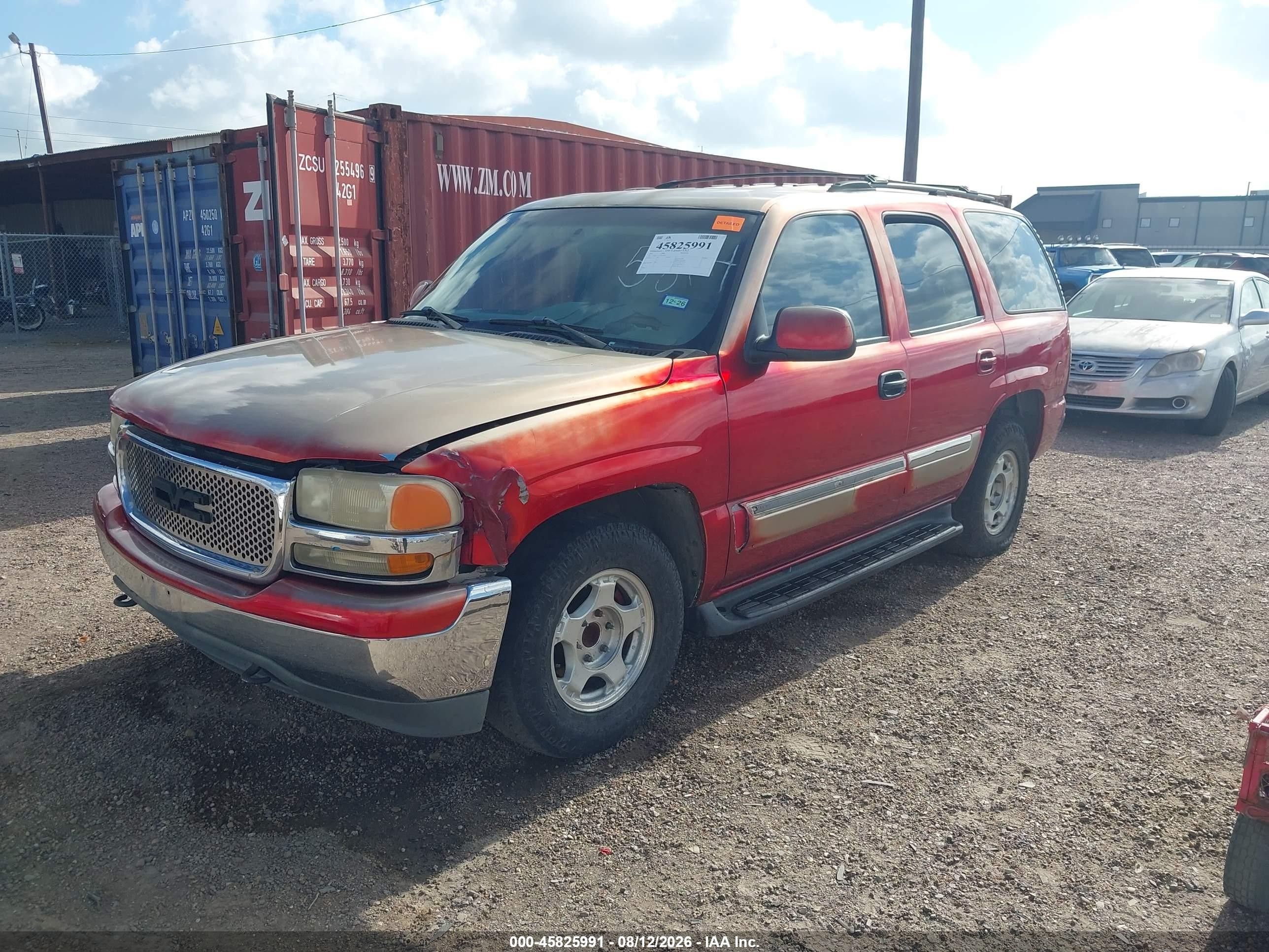 2002 Gmc Yukon Sle Red vin: 1GKEC13Z72J245814