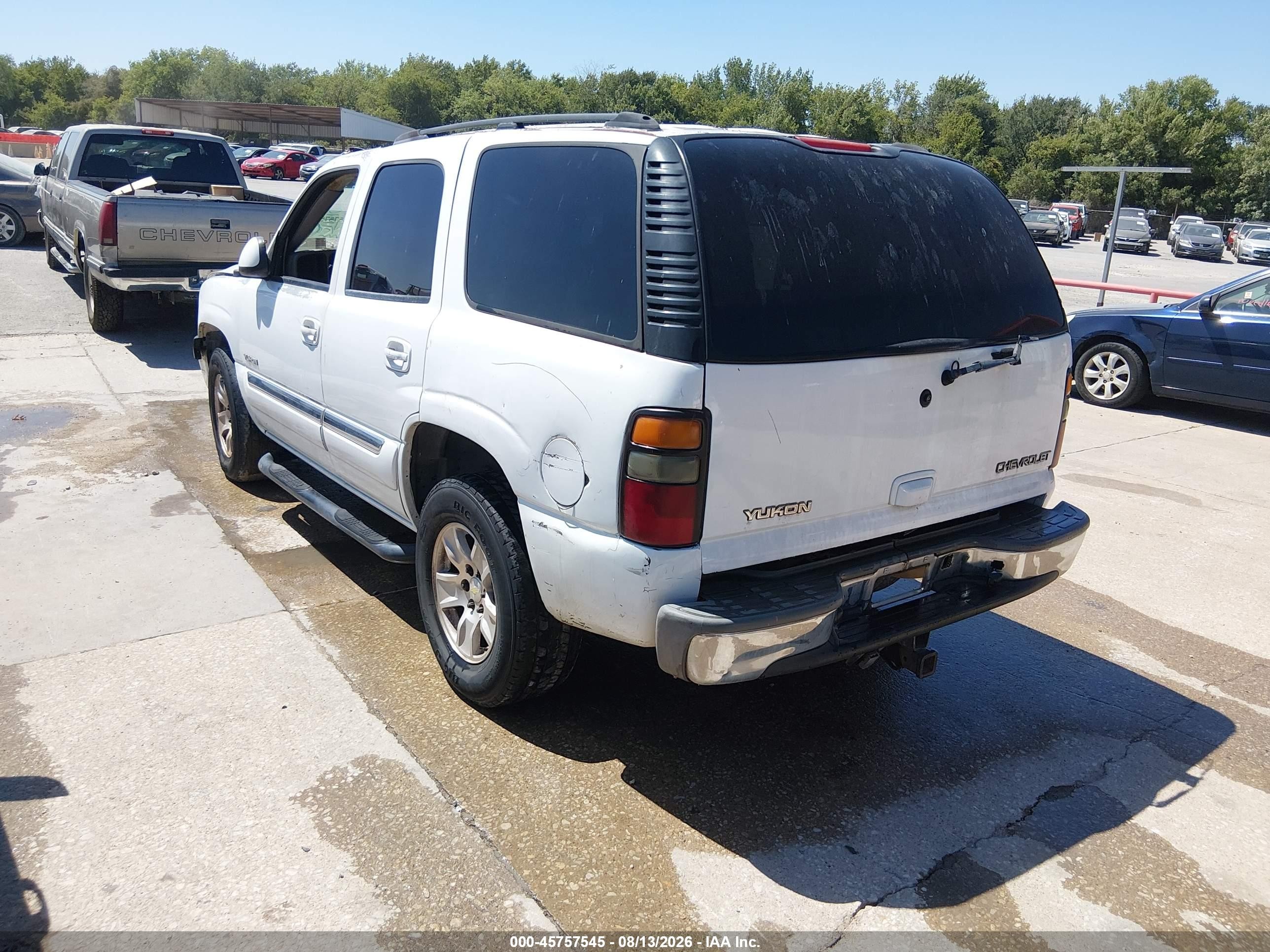 2004 Gmc Yukon Sle White vin: 1GKEC13Z84J211190