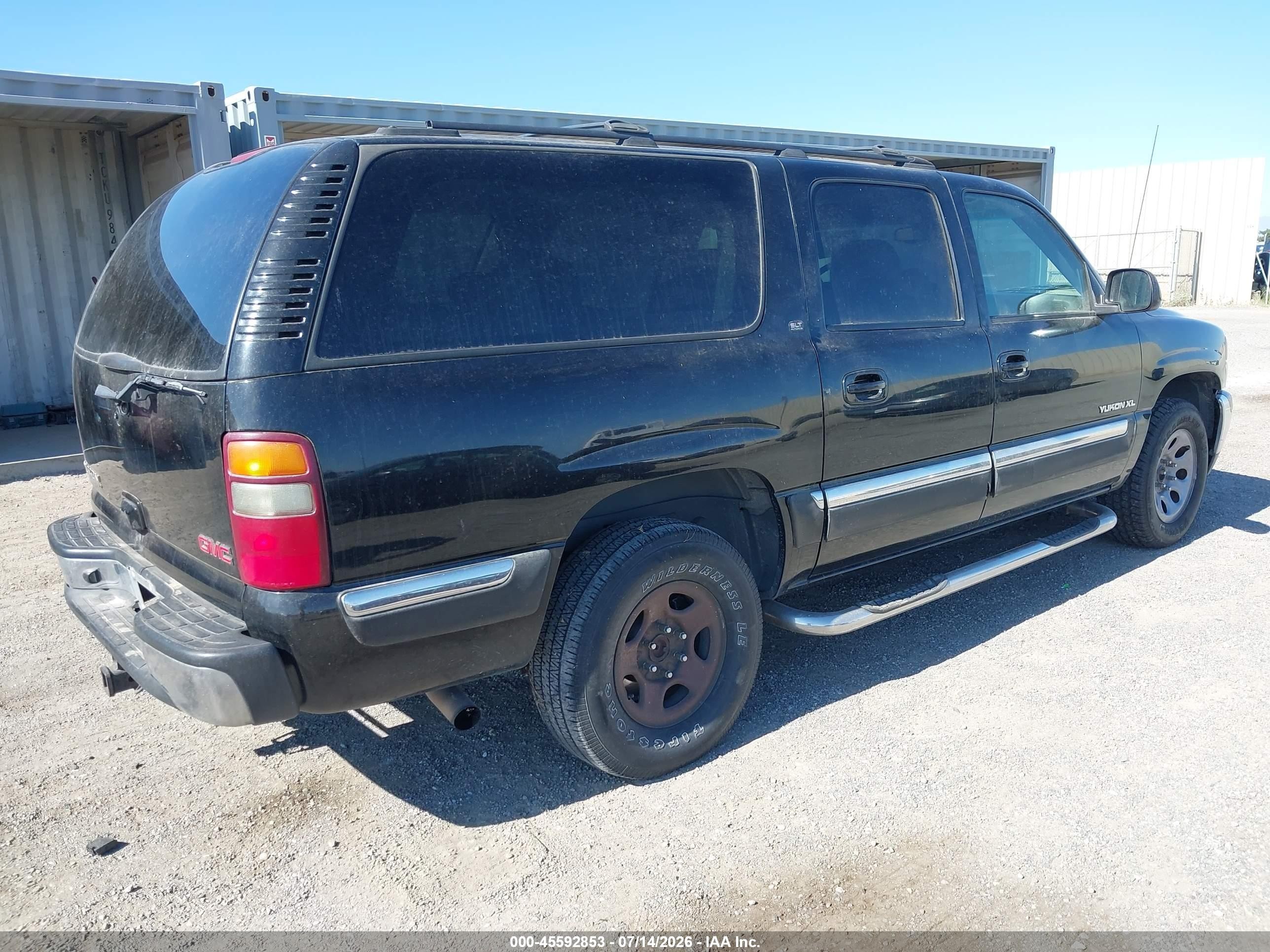 2002 Gmc Yukon Xl 1500 Slt Black vin: 1GKEC16T72J170927