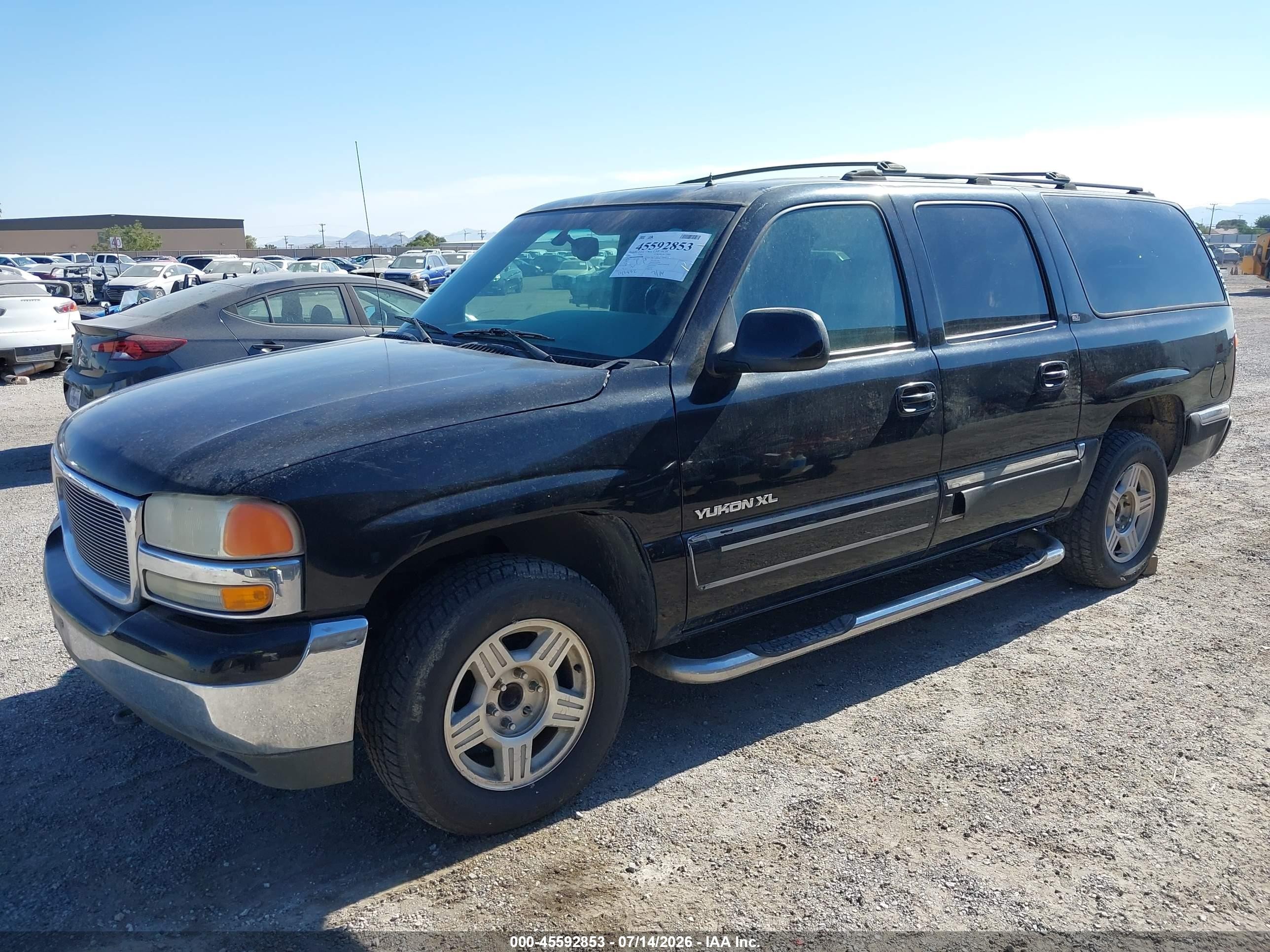 2002 Gmc Yukon Xl 1500 Slt Black vin: 1GKEC16T72J170927
