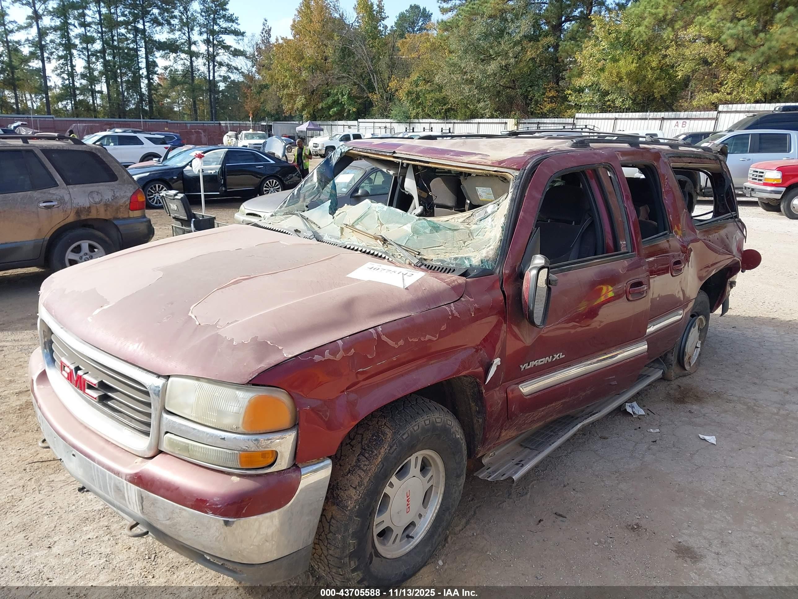 2002 Gmc Yukon Xl 1500 Sle Темно-бордовый vin: 1GKEC16Z12J192121