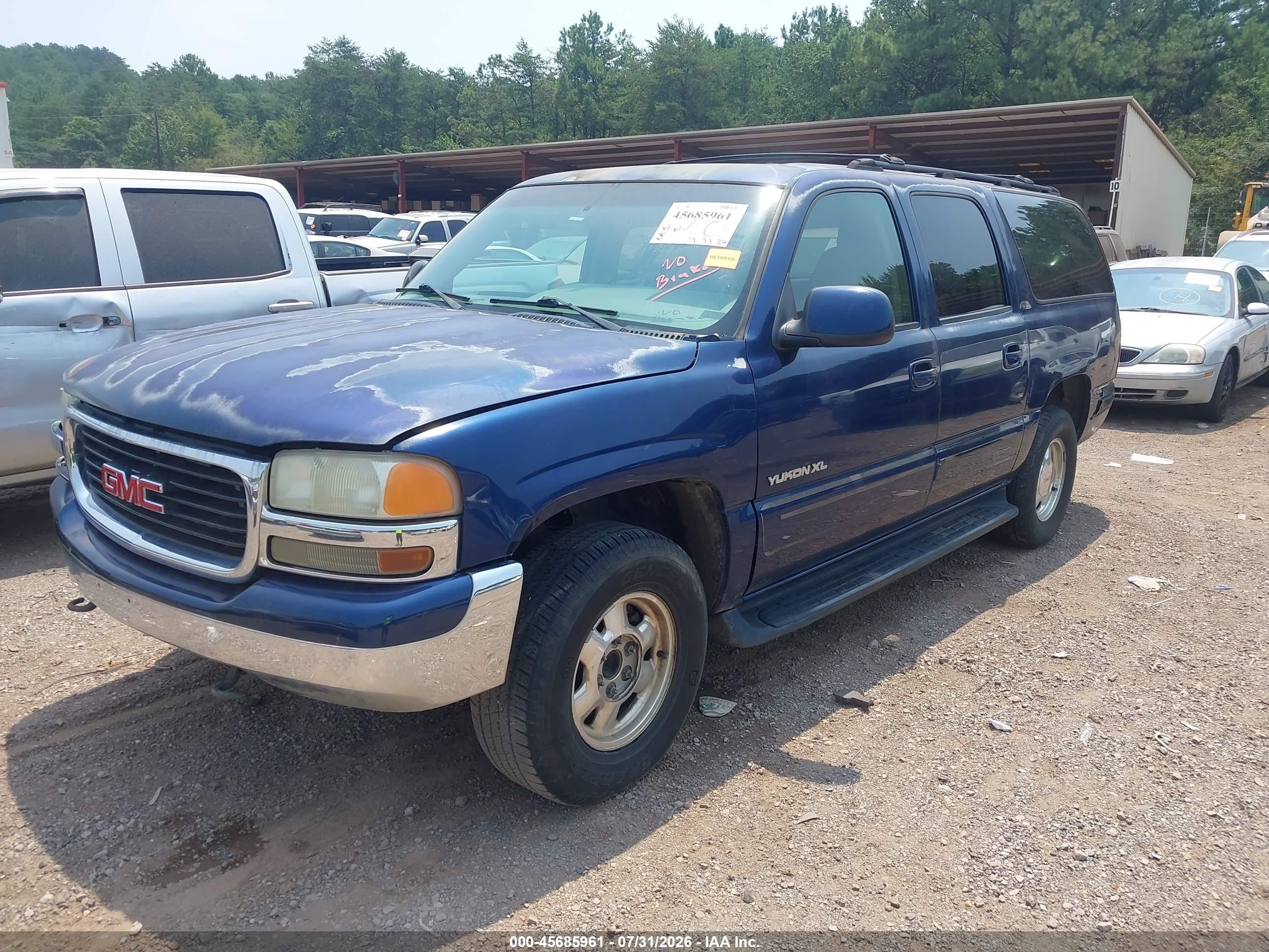 2002 Gmc Yukon Xl 1500 Slt Blue vin: 1GKEC16ZX2J219915