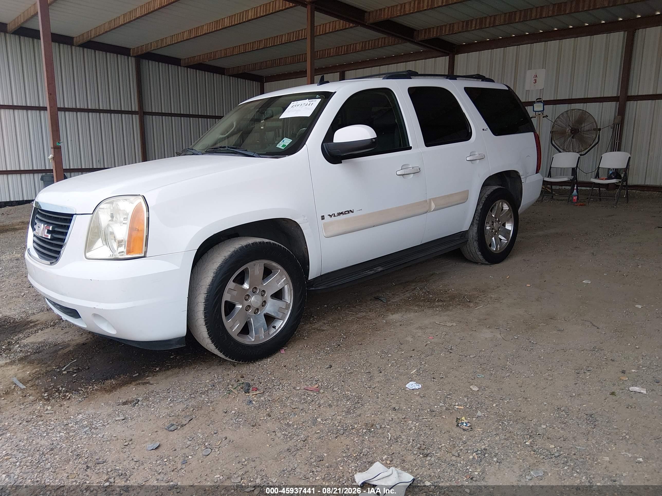 2009 Gmc Yukon Slt W/4sa White vin: 1GKEC33359R204651