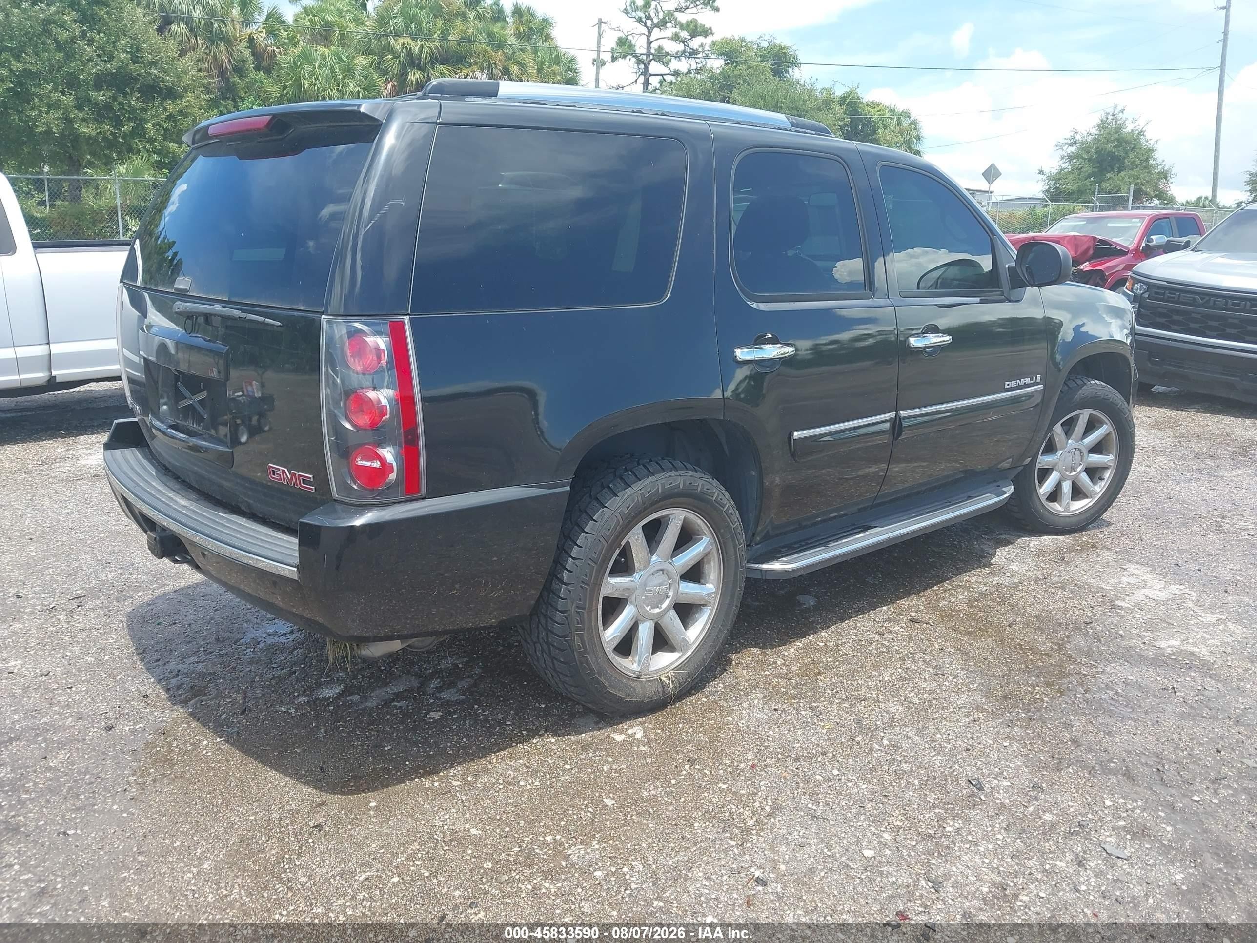 2008 Gmc Yukon Denali Black vin: 1GKEC63858J215157