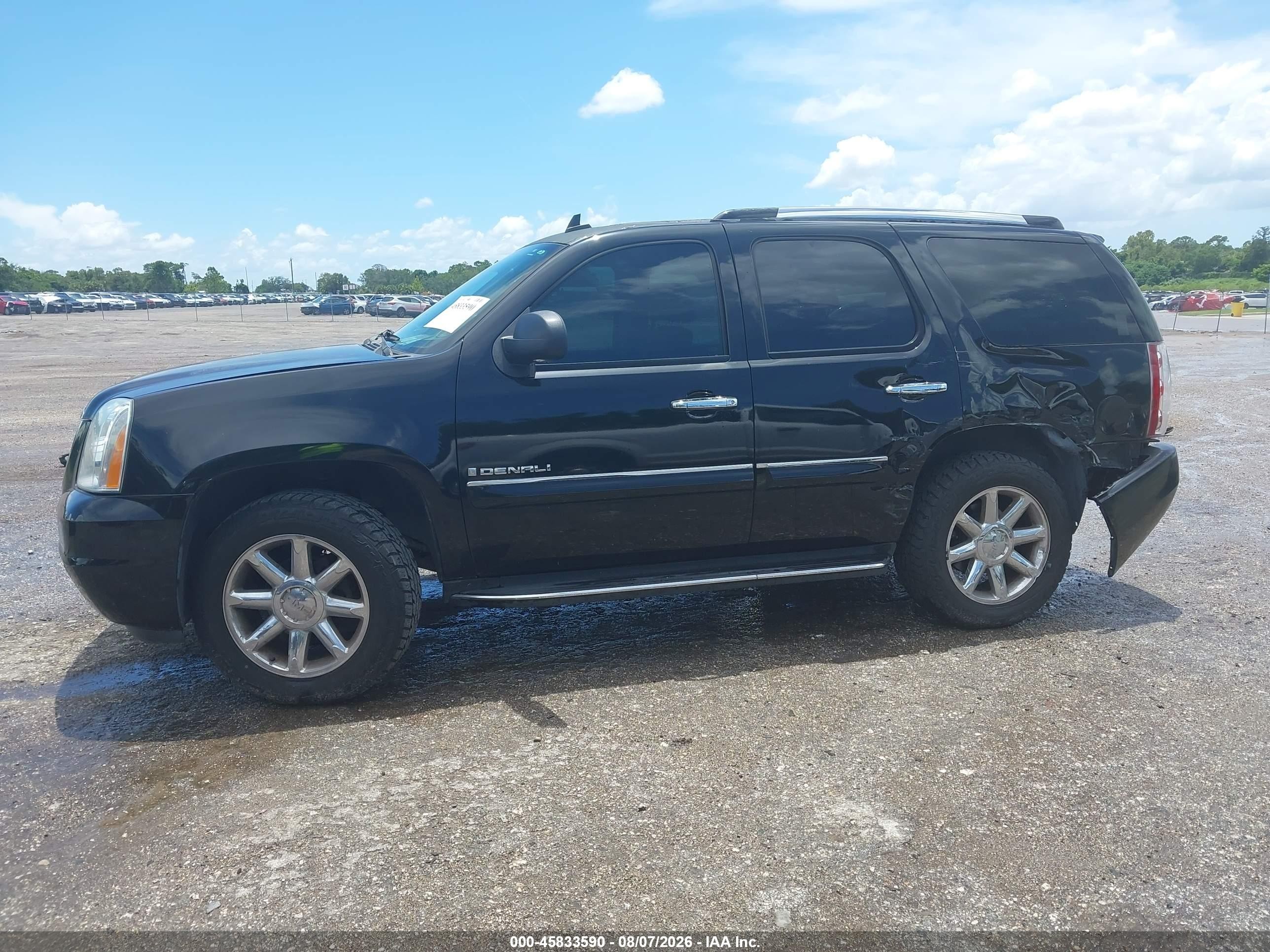 2008 Gmc Yukon Denali Black vin: 1GKEC63858J215157