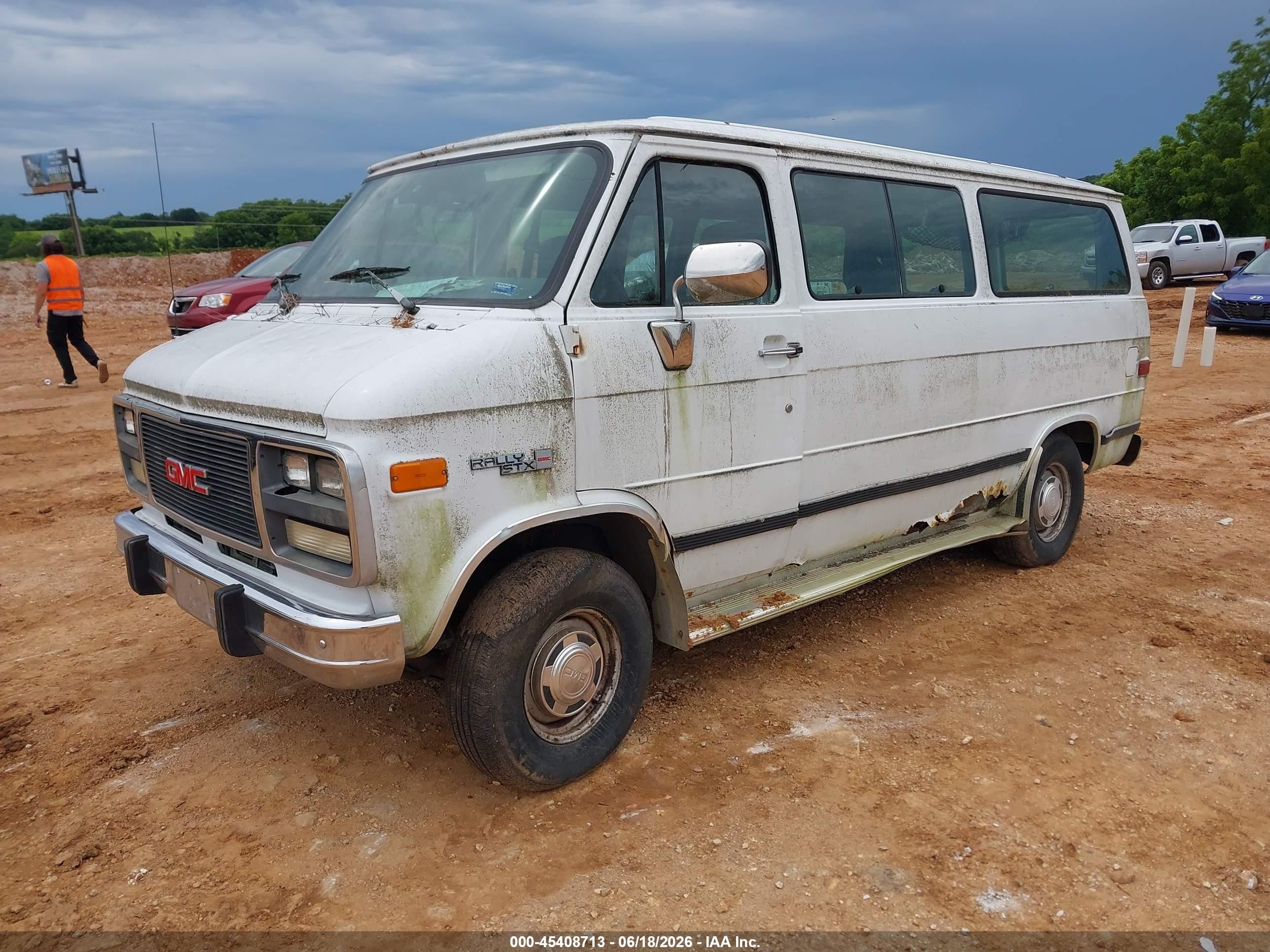 1995 Gmc Rally Wagon G2500 White vin: 1GKEG25K2SF518641