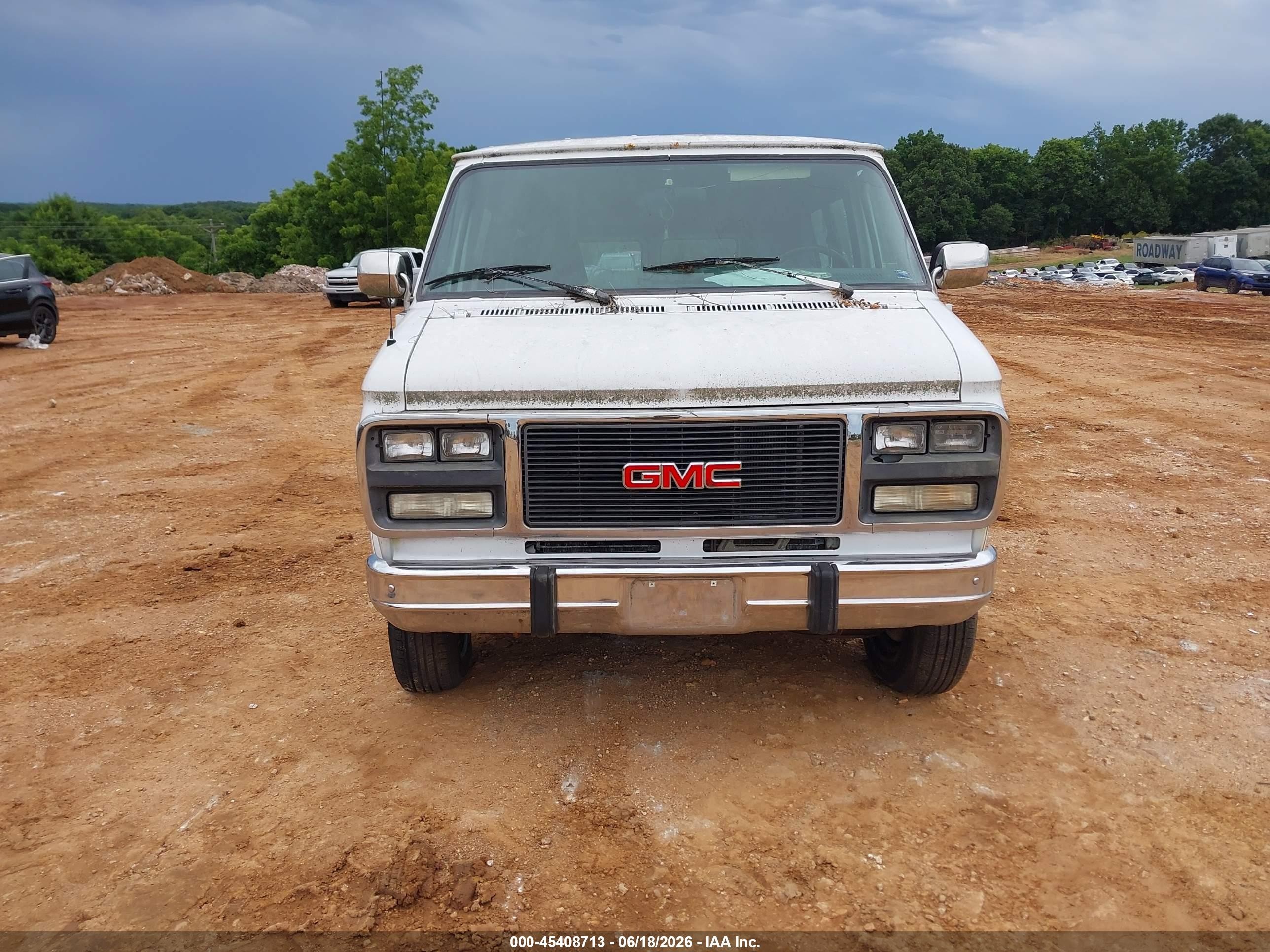 1995 Gmc Rally Wagon G2500 White vin: 1GKEG25K2SF518641
