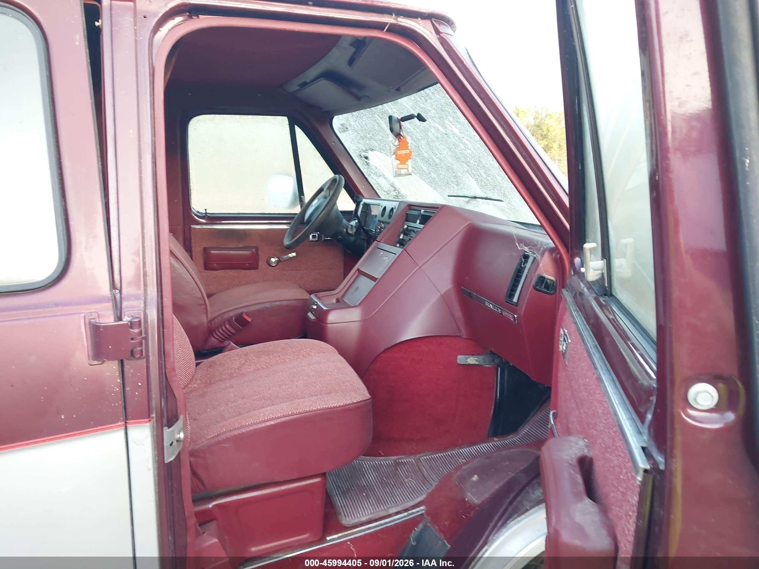 1993 Gmc Rally Wagon G2500 Red vin: 1GKEG25K9PF516957