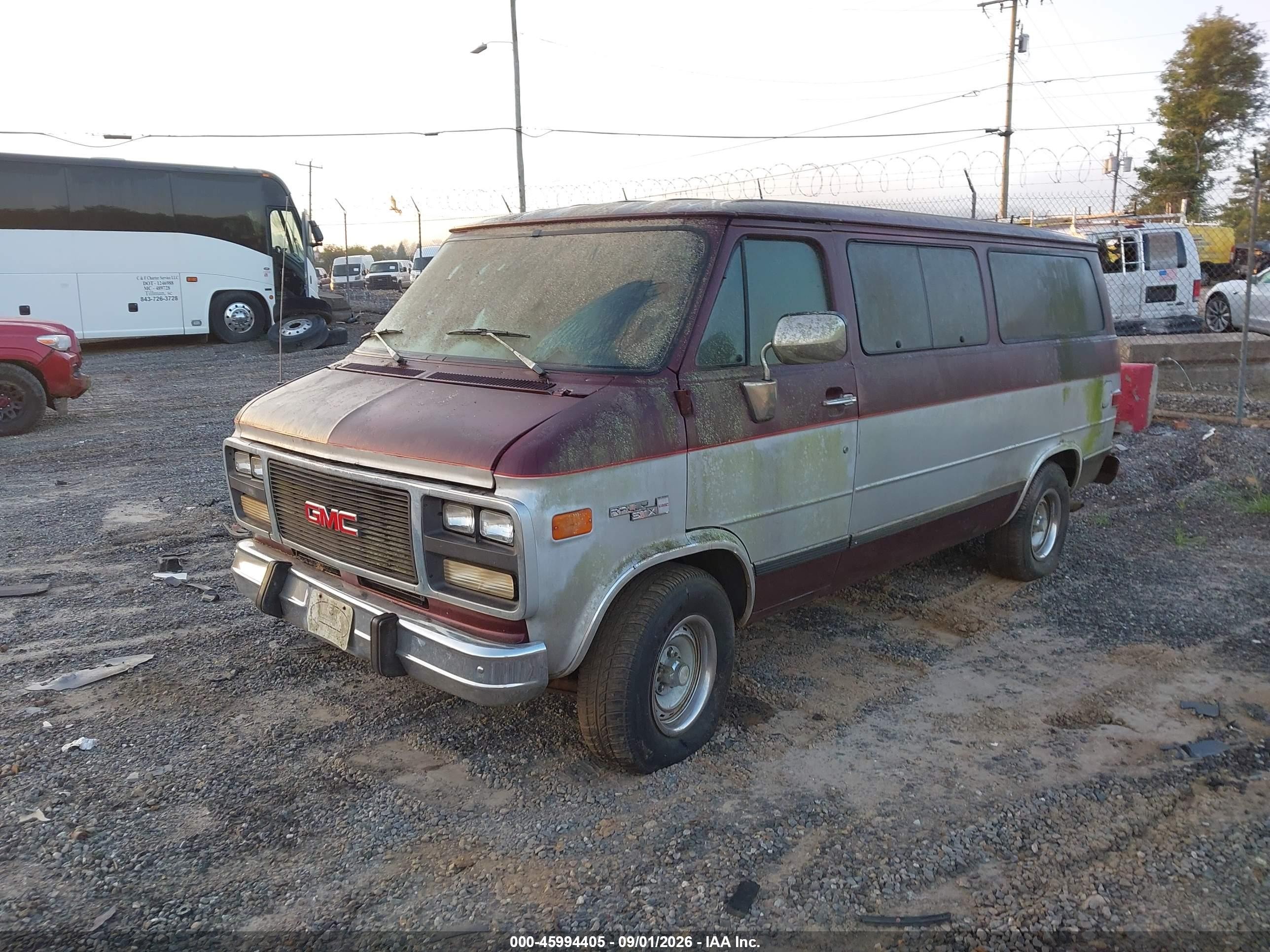 1993 Gmc Rally Wagon G2500 Red vin: 1GKEG25K9PF516957