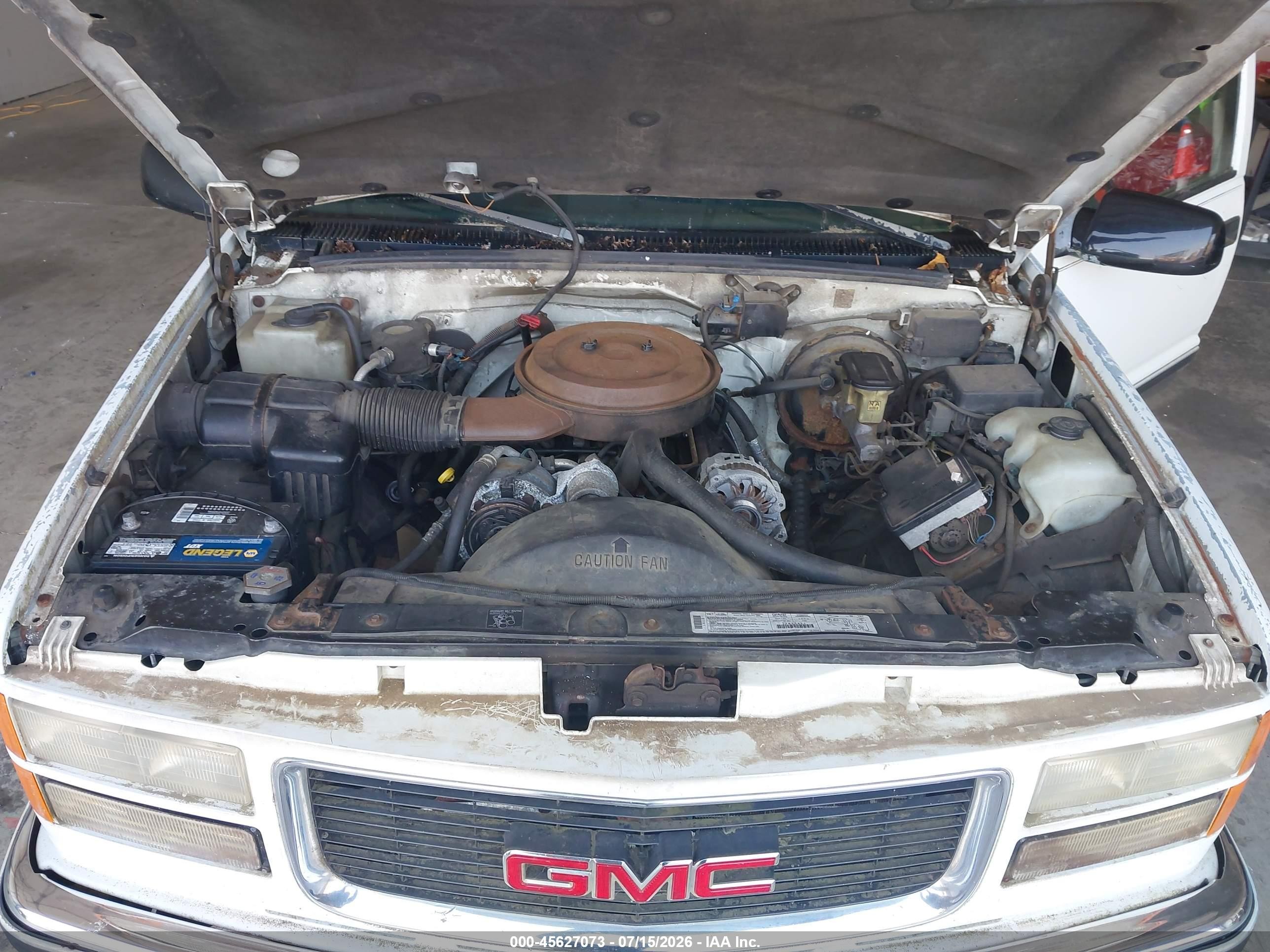 1995 Gmc Yukon   White vin: 1GKEK13K6SJ771566