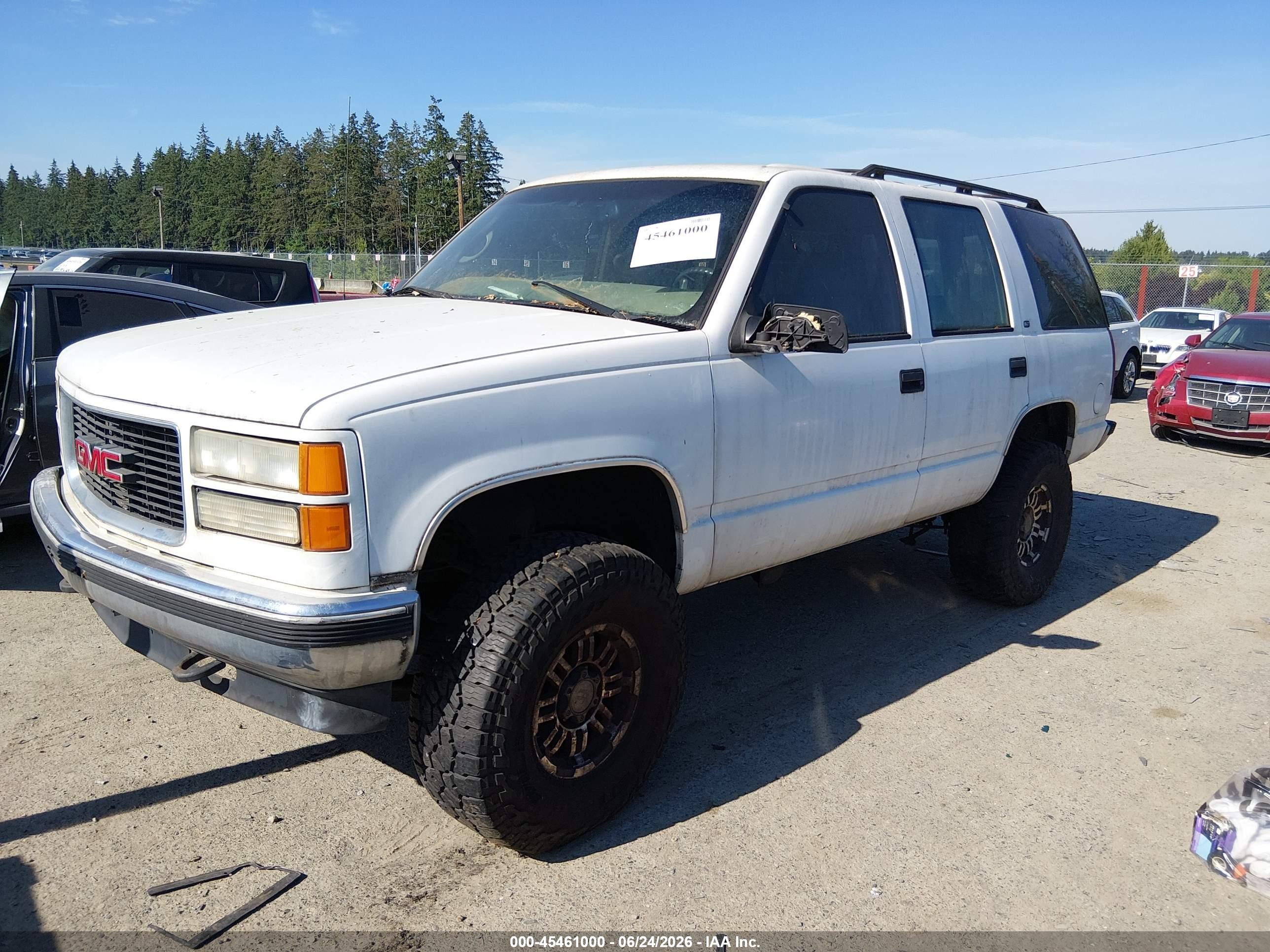 1997 Gmc Yukon Slt Cmi Белый vin: 1GKEK13R4VJ742696