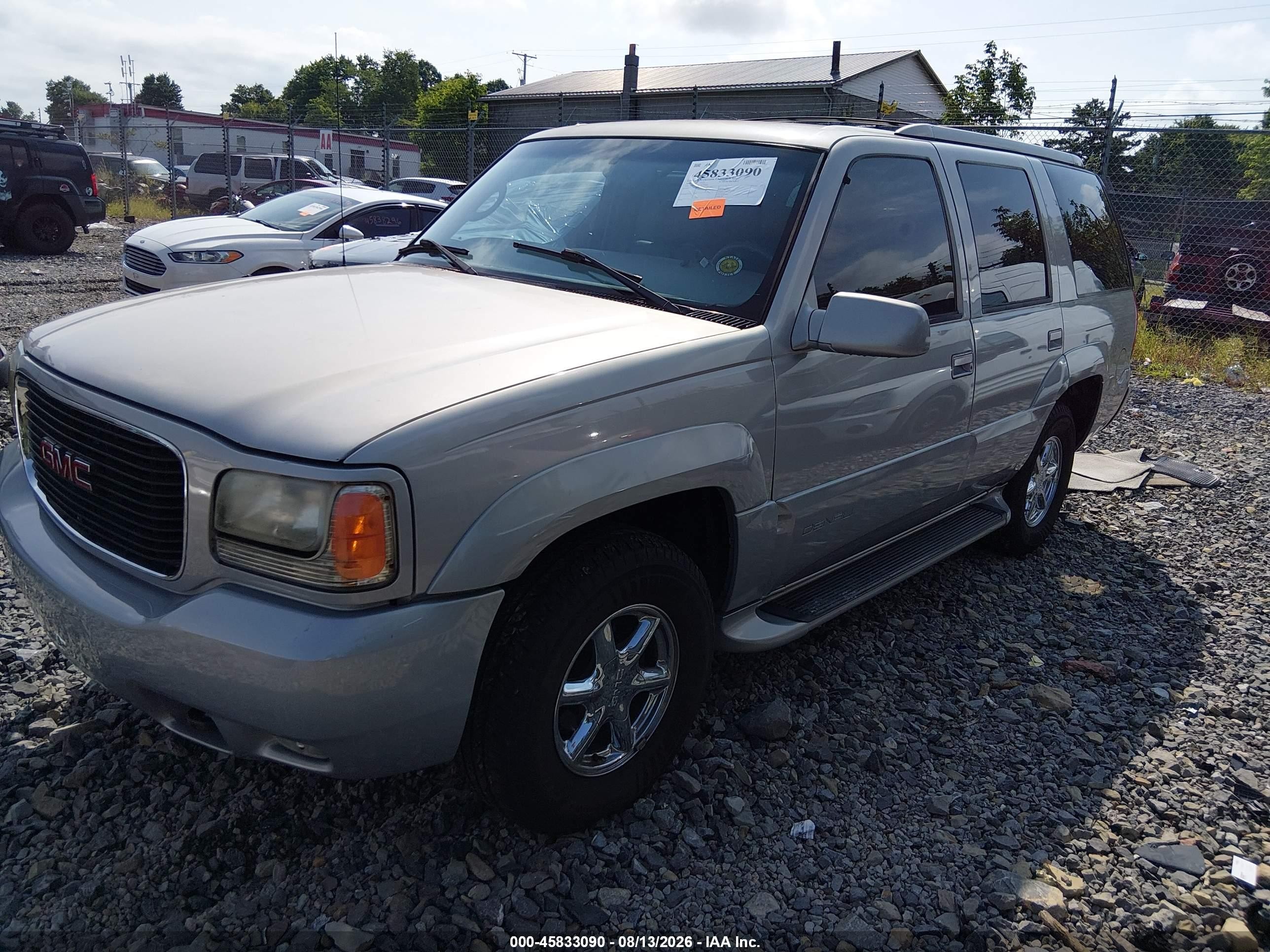 2000 Gmc Yukon Denali   Серебряный vin: 1GKEK13R6YR118064