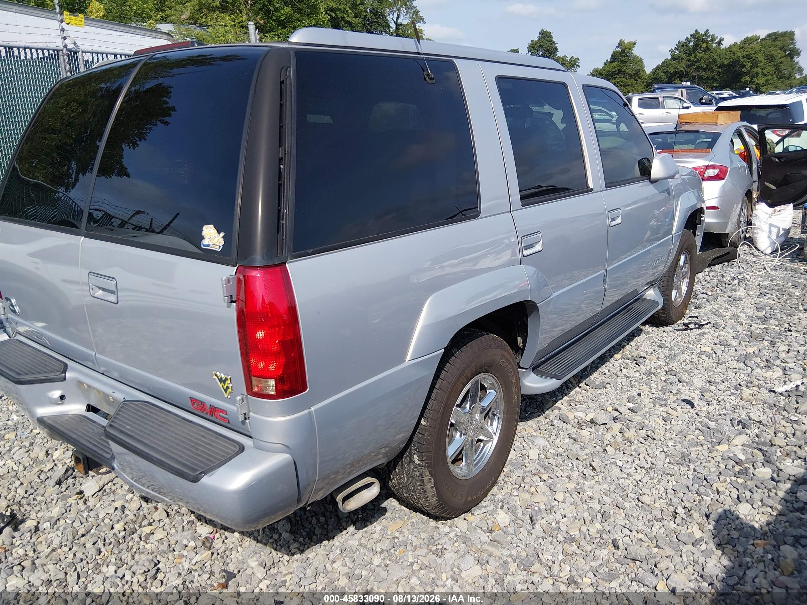 2000 Gmc Yukon Denali   Серебряный vin: 1GKEK13R6YR118064
