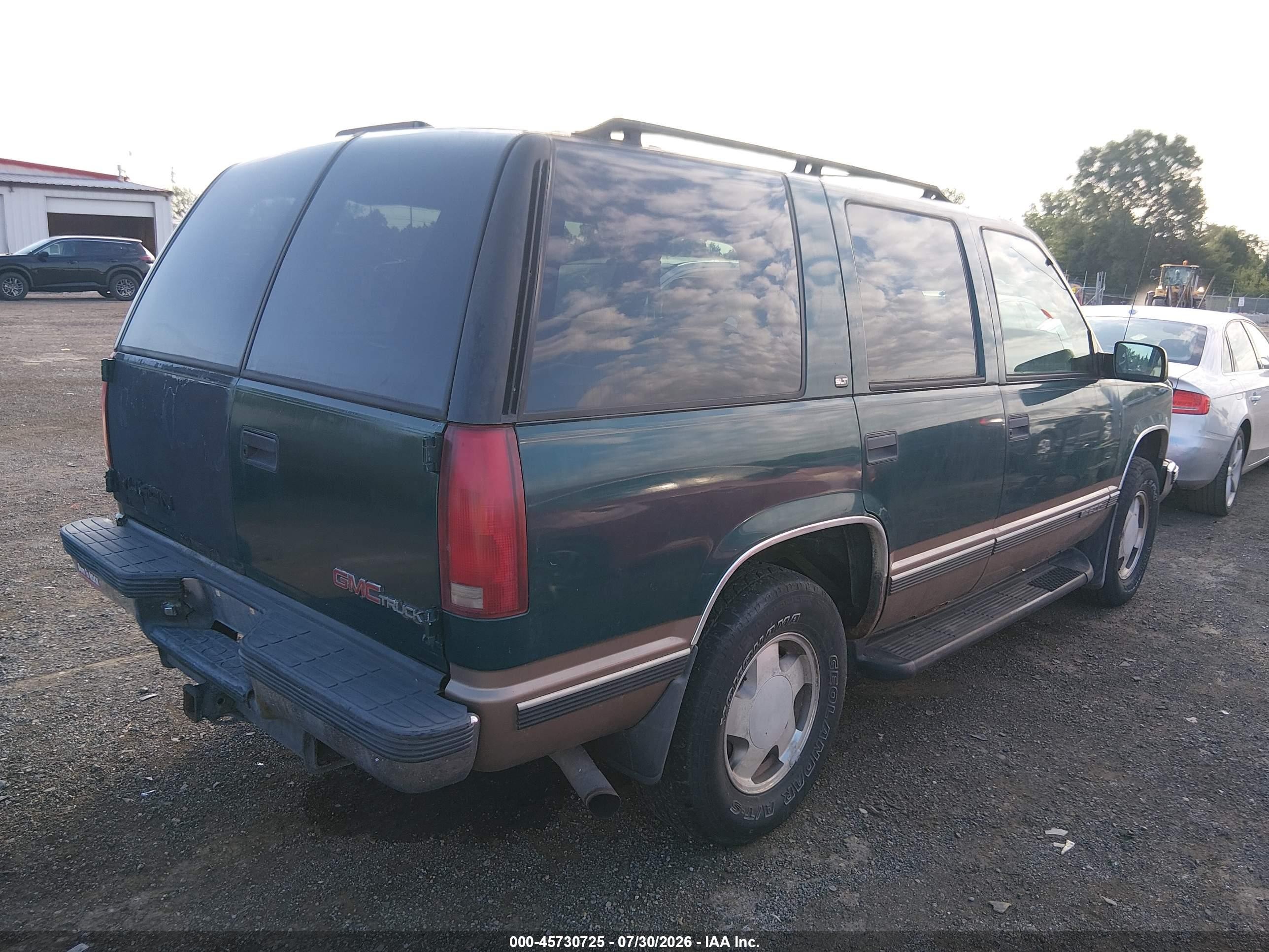1997 Gmc Yukon Slt Cmi Green vin: 1GKEK13R7VJ758603