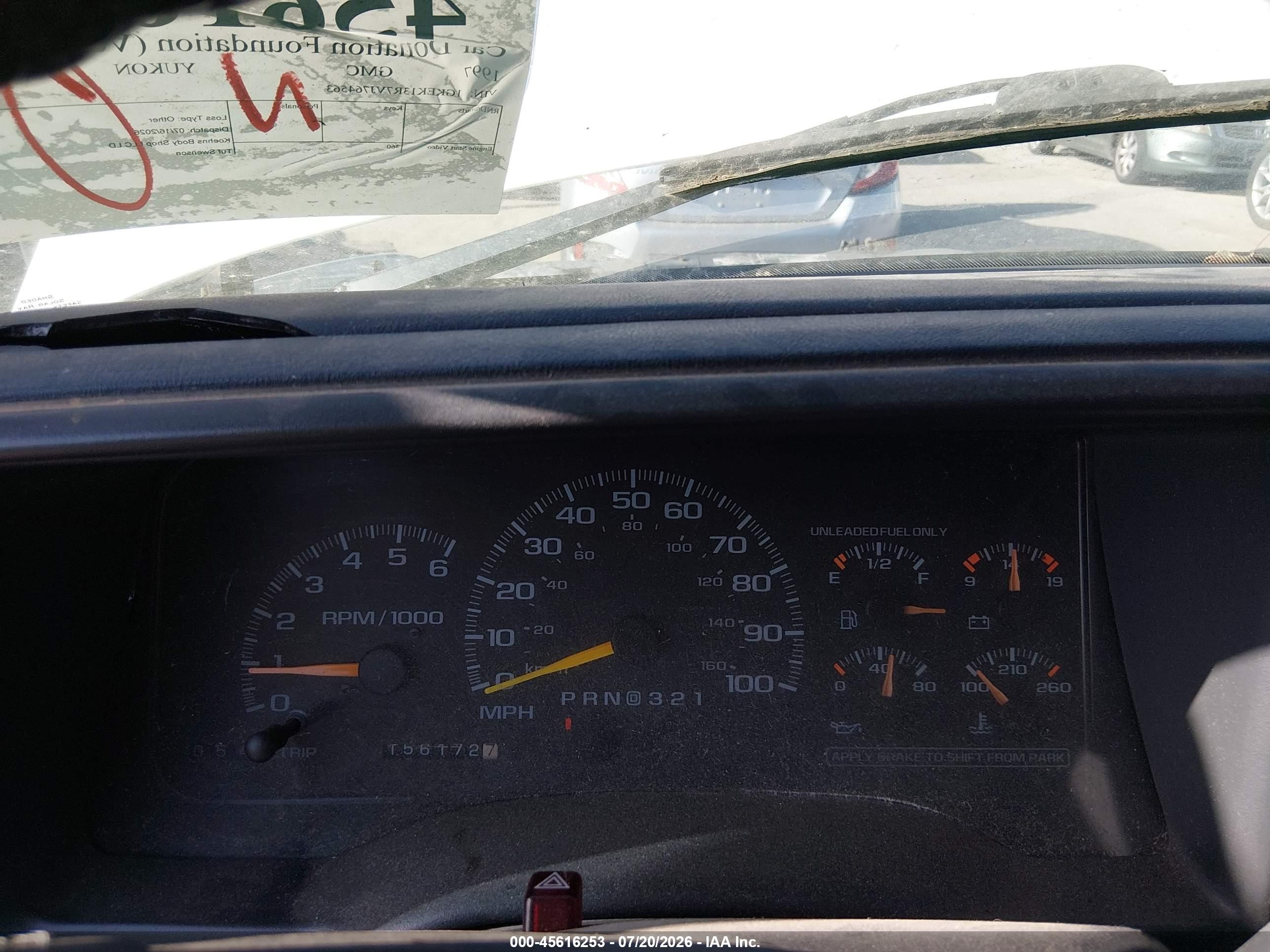 1997 Gmc Yukon Slt Cmi White vin: 1GKEK13R7VJ764563