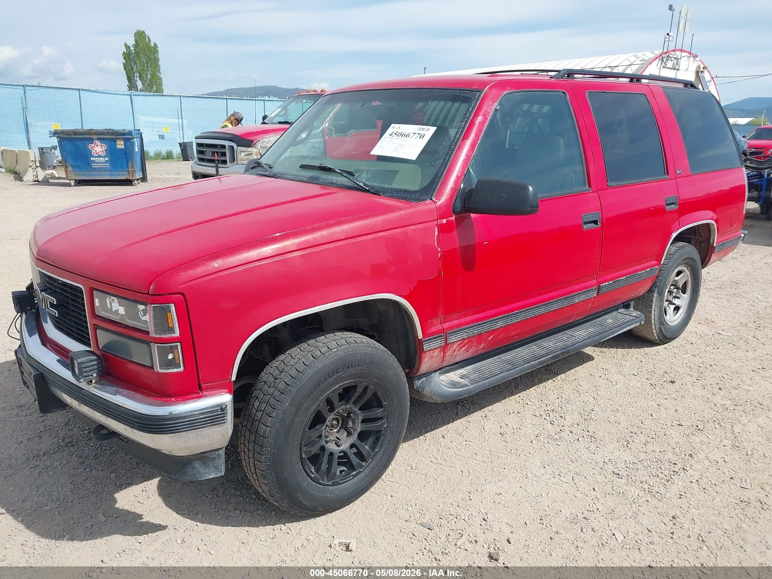 1999 Gmc Yukon Slt Cmi Red vin: 1GKEK13R7XR504281