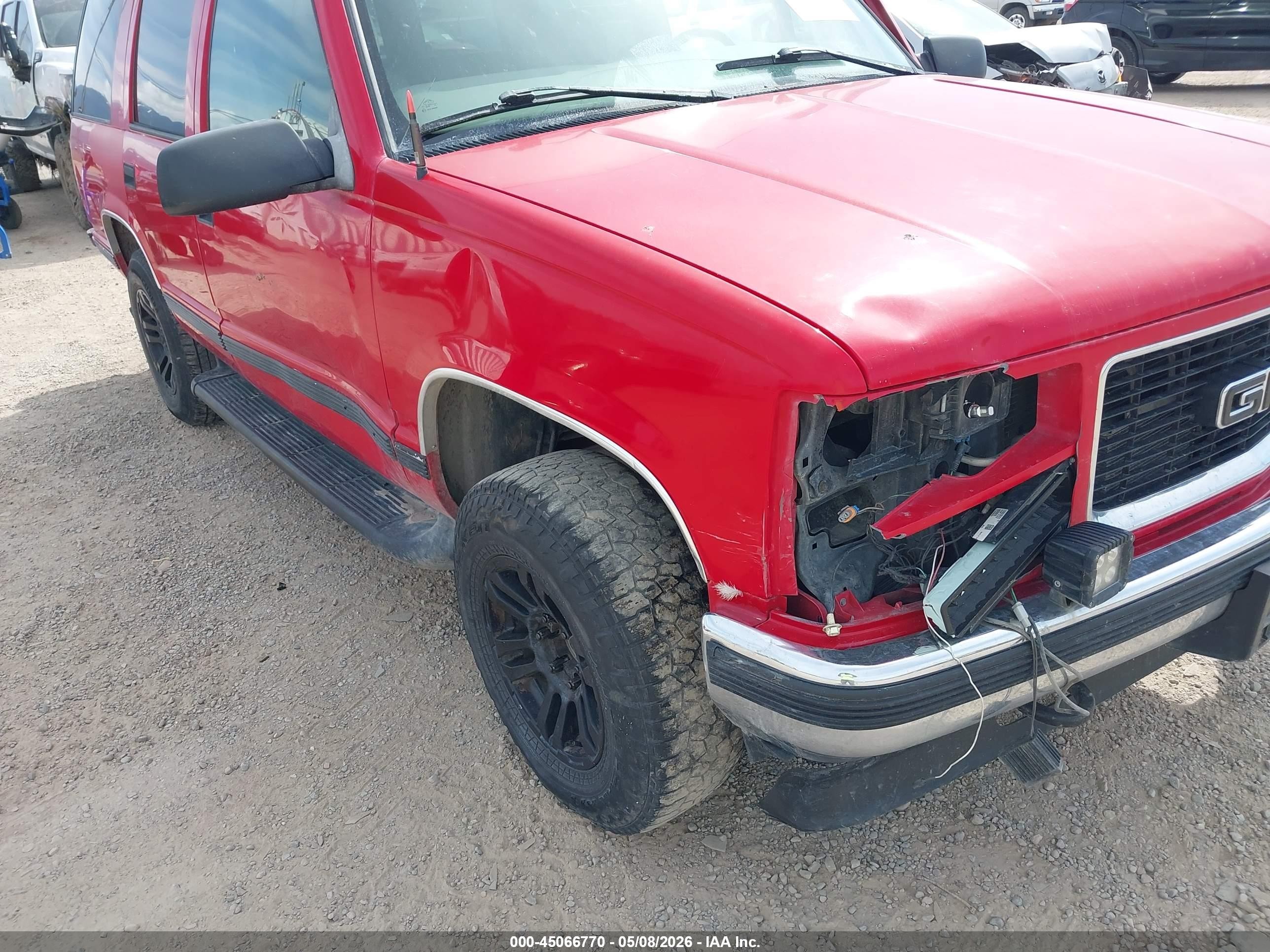 1999 Gmc Yukon Slt Cmi Red vin: 1GKEK13R7XR504281