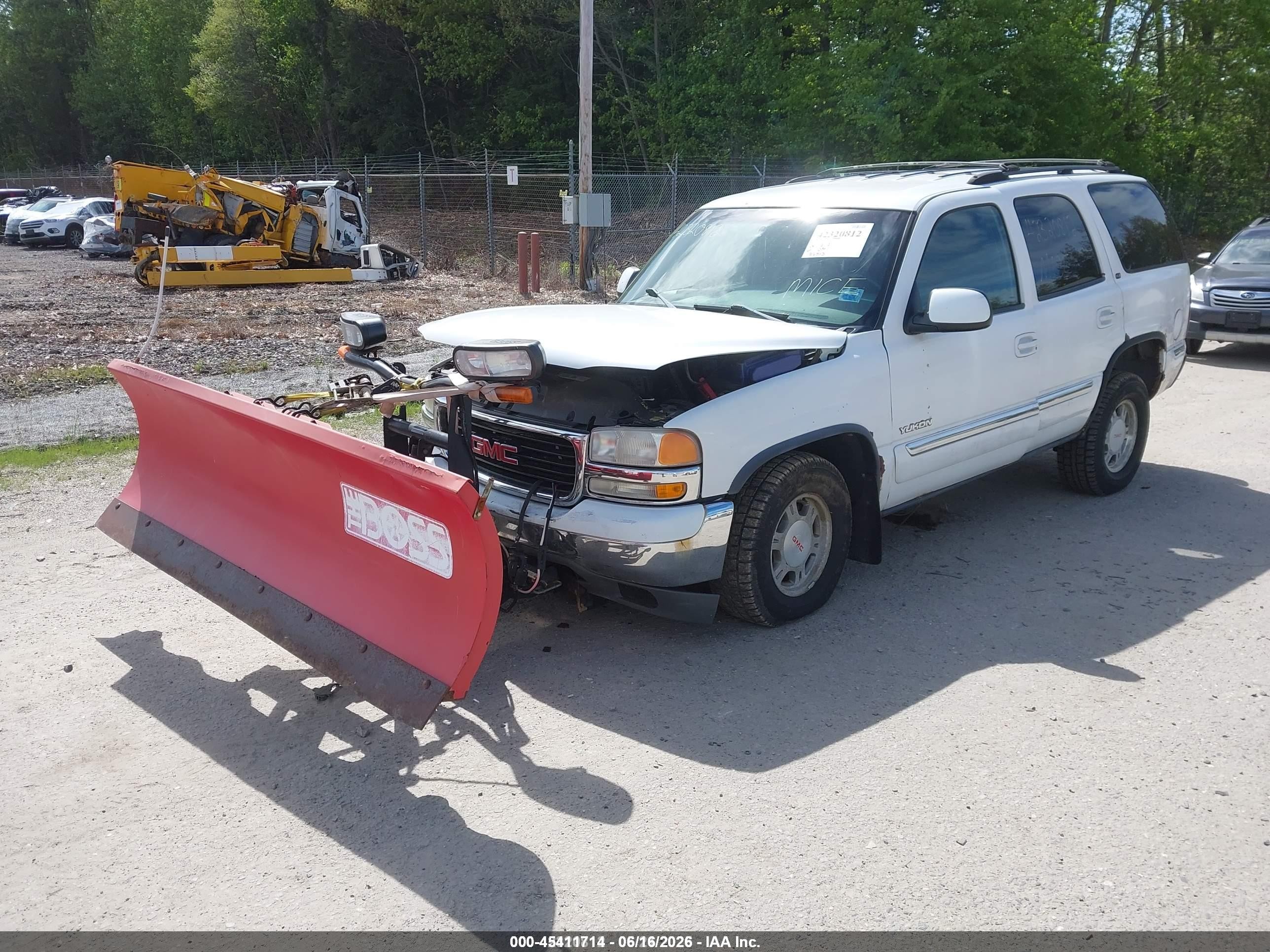 2001 Gmc Yukon Sle White vin: 1GKEK13T91J299192