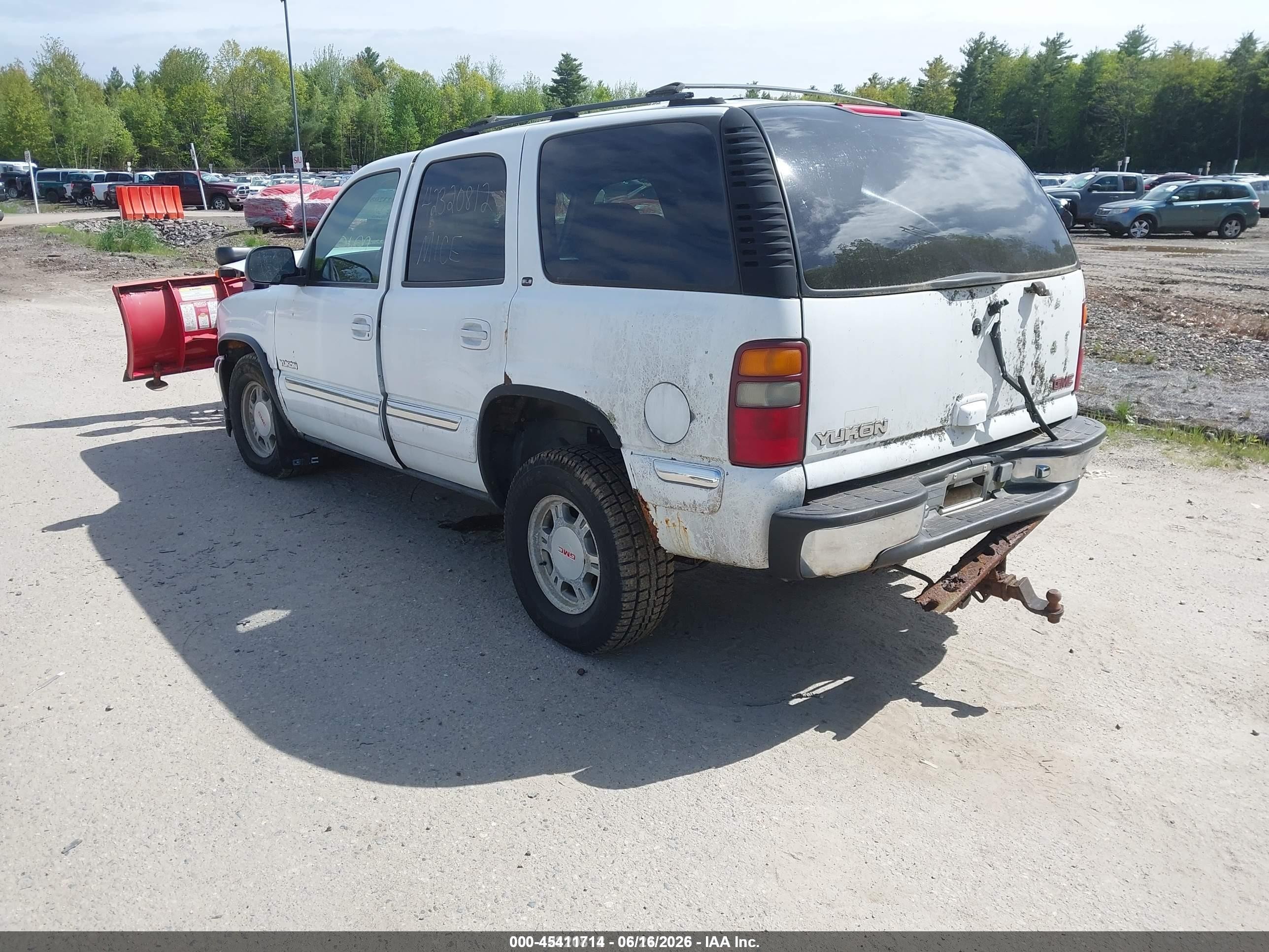 2001 Gmc Yukon Sle White vin: 1GKEK13T91J299192