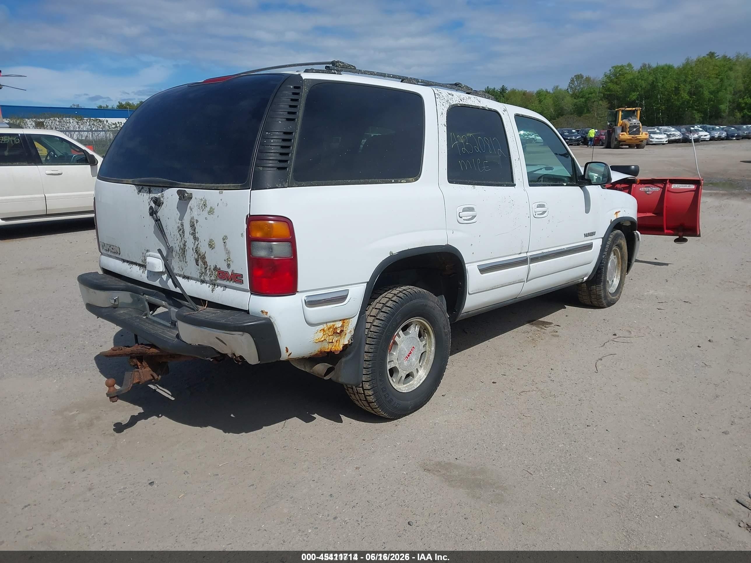 2001 Gmc Yukon Sle White vin: 1GKEK13T91J299192