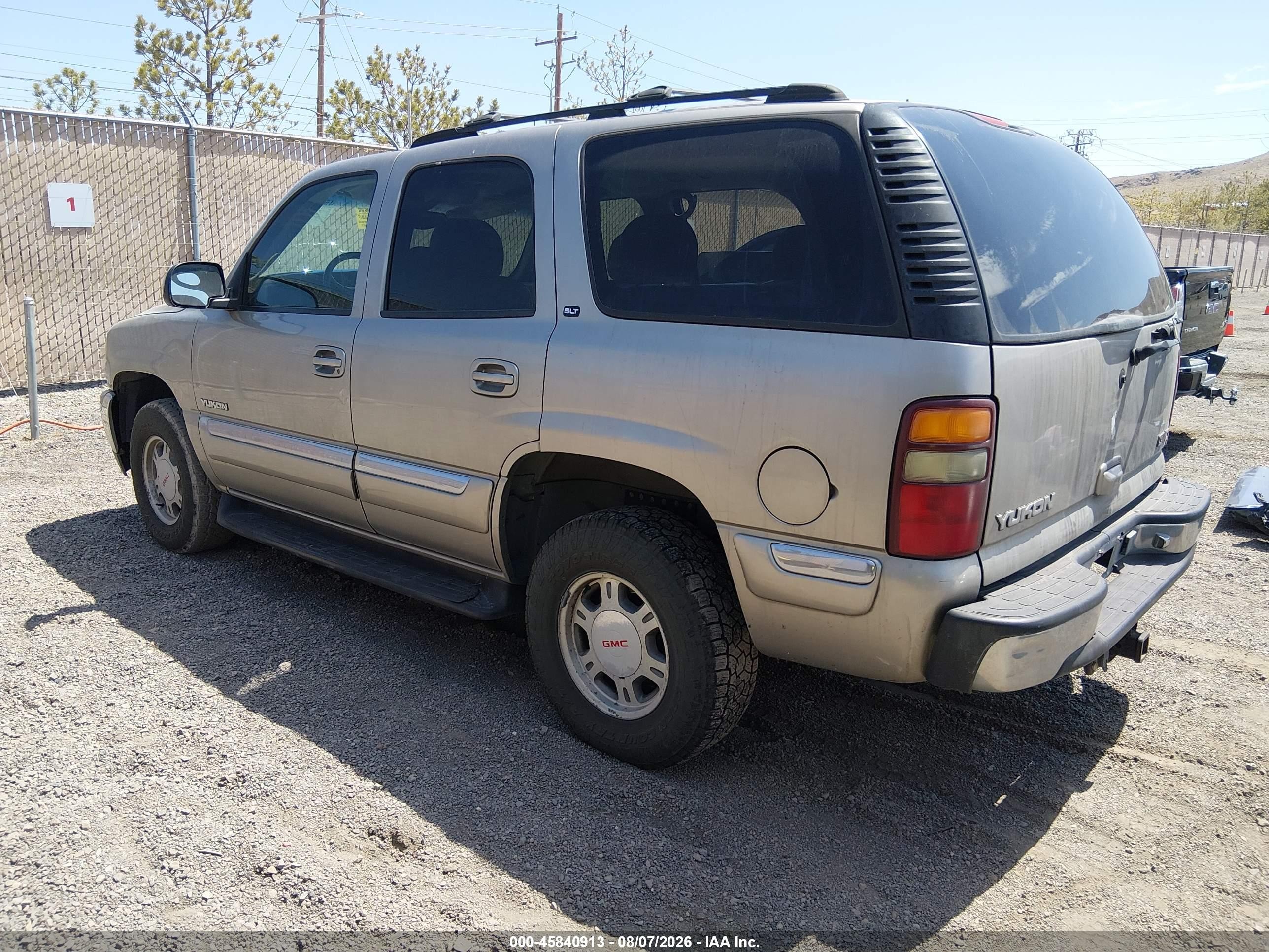 2001 Gmc Yukon Slt Gold vin: 1GKEK13T91R153926