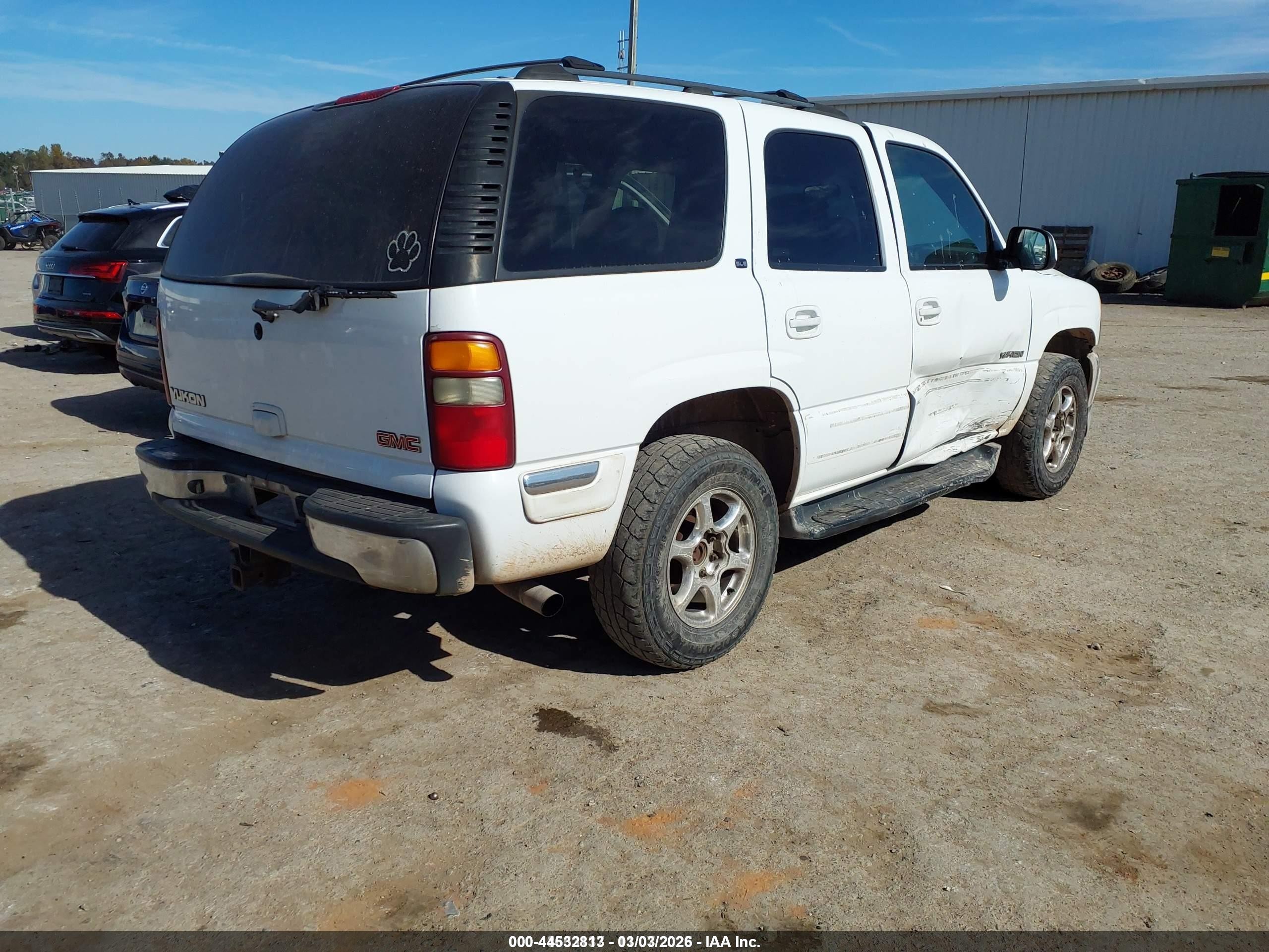 2002 Gmc Yukon Sle White vin: 1GKEK13Z12R214465