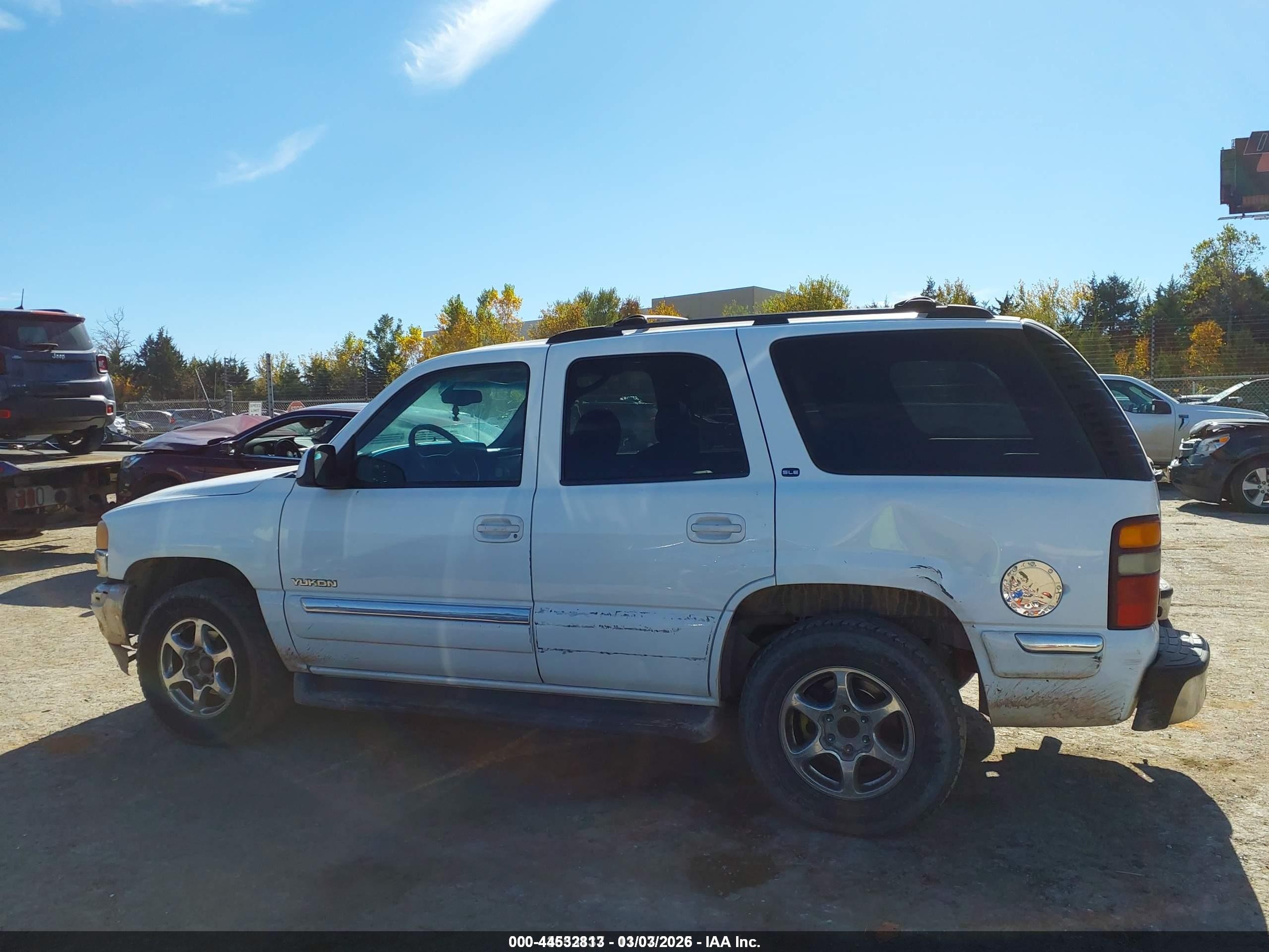2002 Gmc Yukon Sle White vin: 1GKEK13Z12R214465