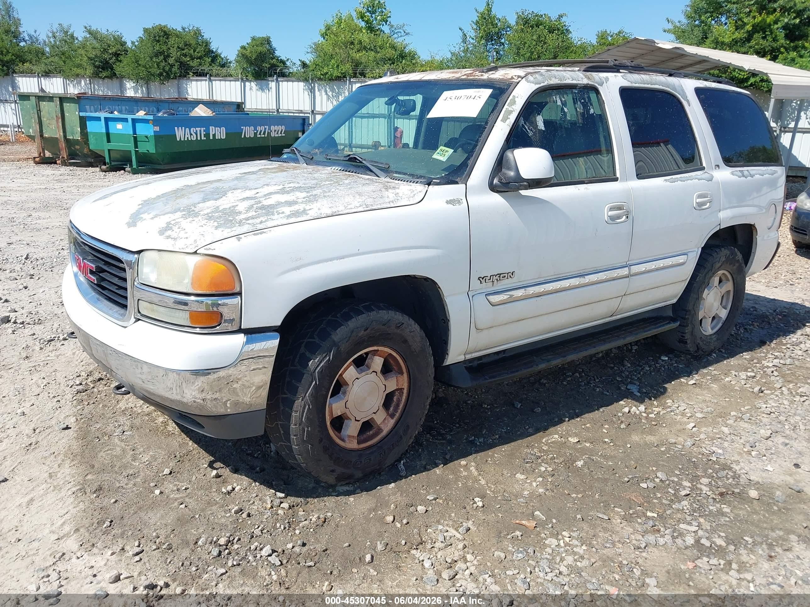2004 Gmc Yukon Slt White vin: 1GKEK13Z44J103216
