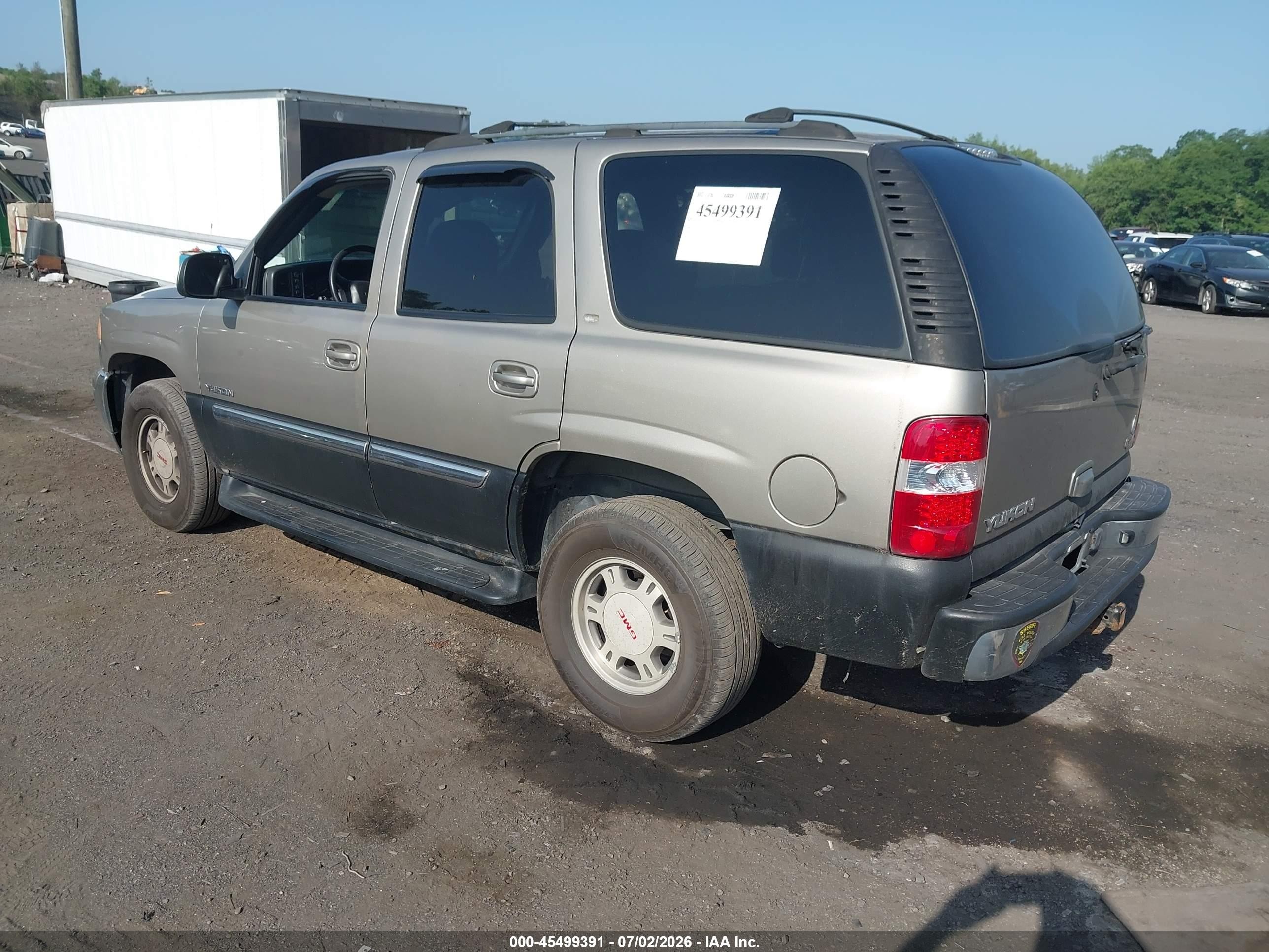 2002 Gmc Yukon Sle Brown vin: 1GKEK13ZX2J317656