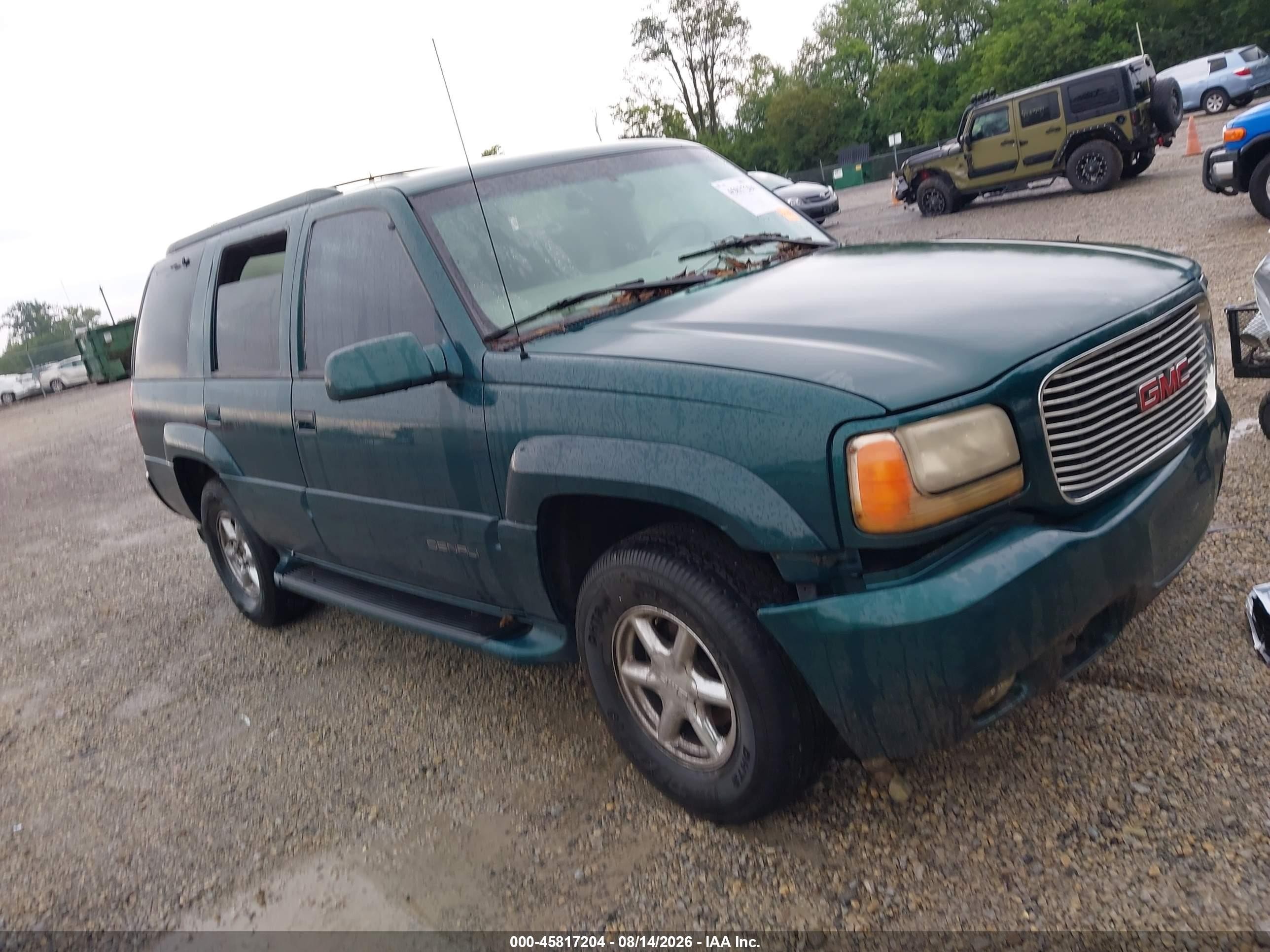 2000 Gmc Yukon Denali   Green vin: 1GKEK63R1YR174359