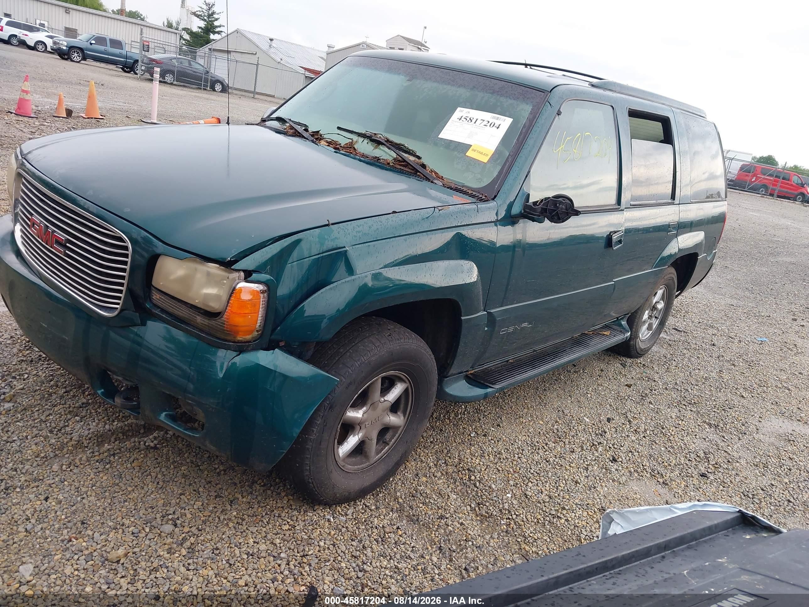 2000 Gmc Yukon Denali   Green vin: 1GKEK63R1YR174359