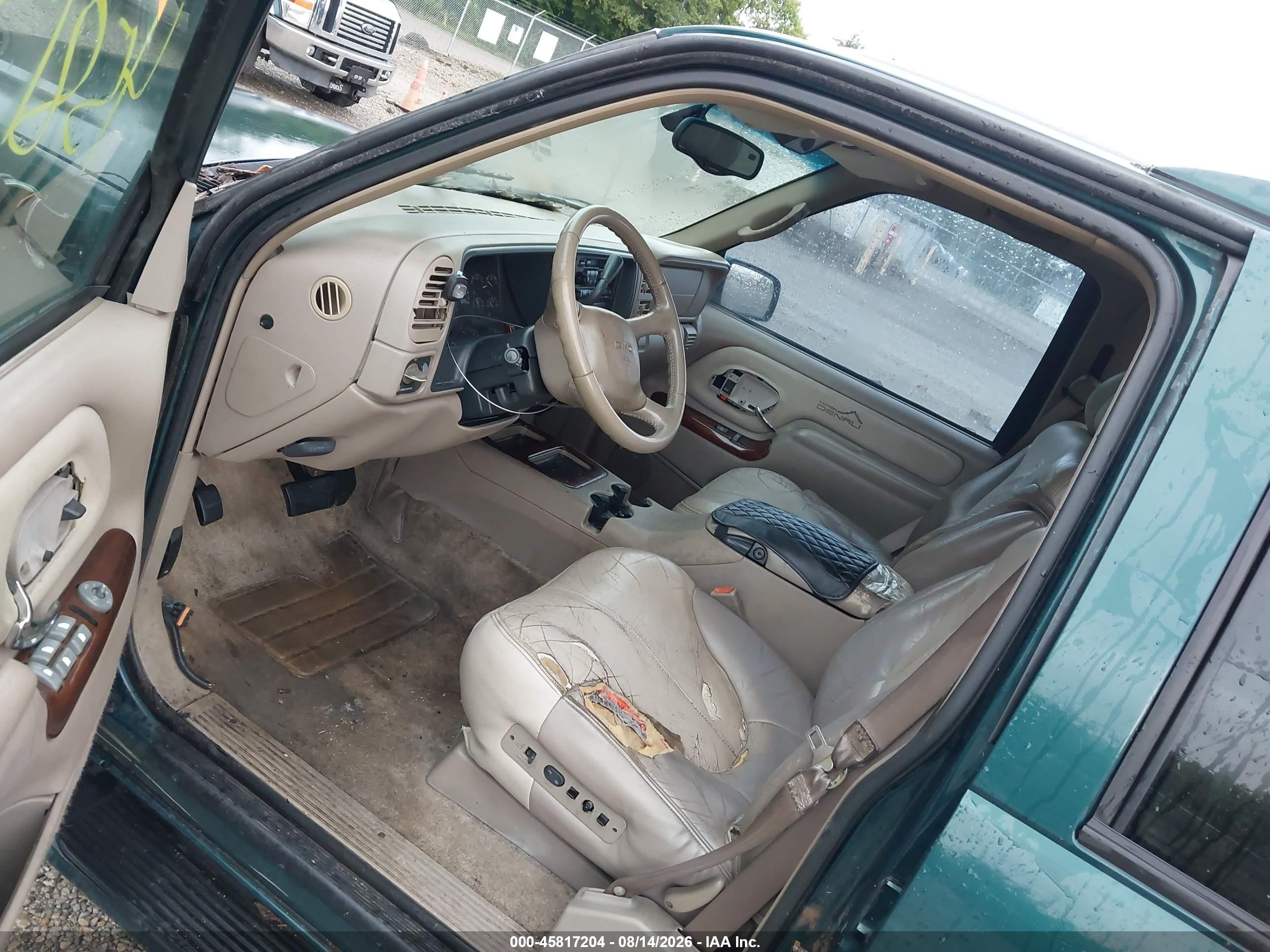 2000 Gmc Yukon Denali   Green vin: 1GKEK63R1YR174359