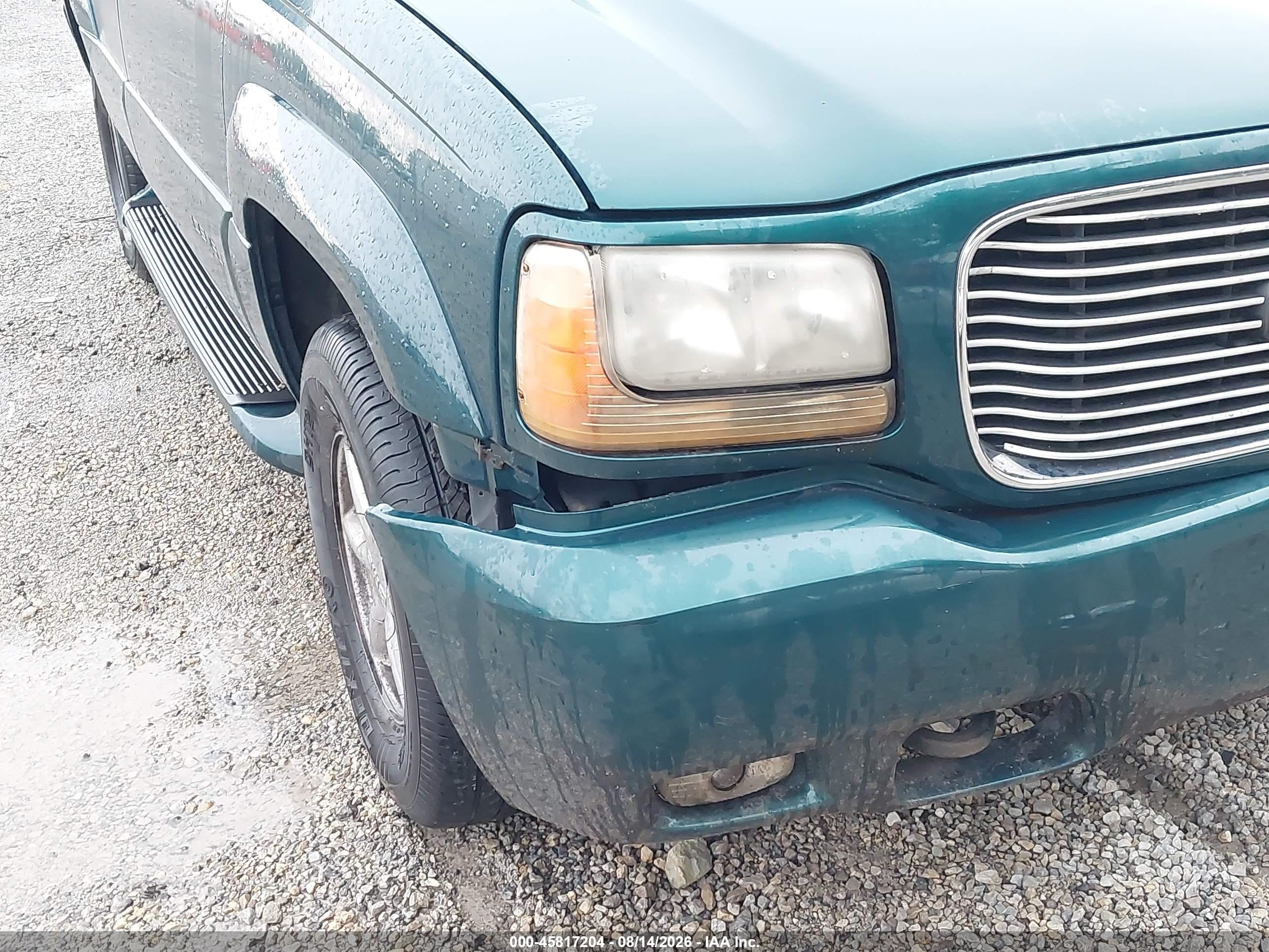 2000 Gmc Yukon Denali   Green vin: 1GKEK63R1YR174359
